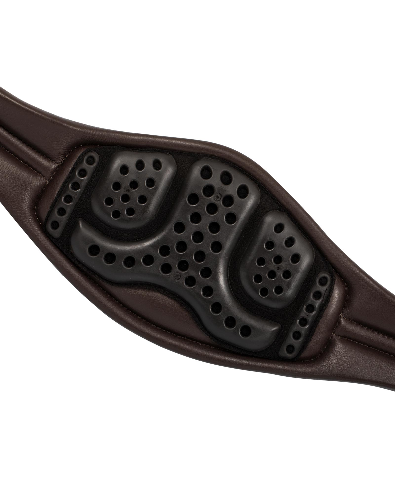 Anatomical jumping girth leather