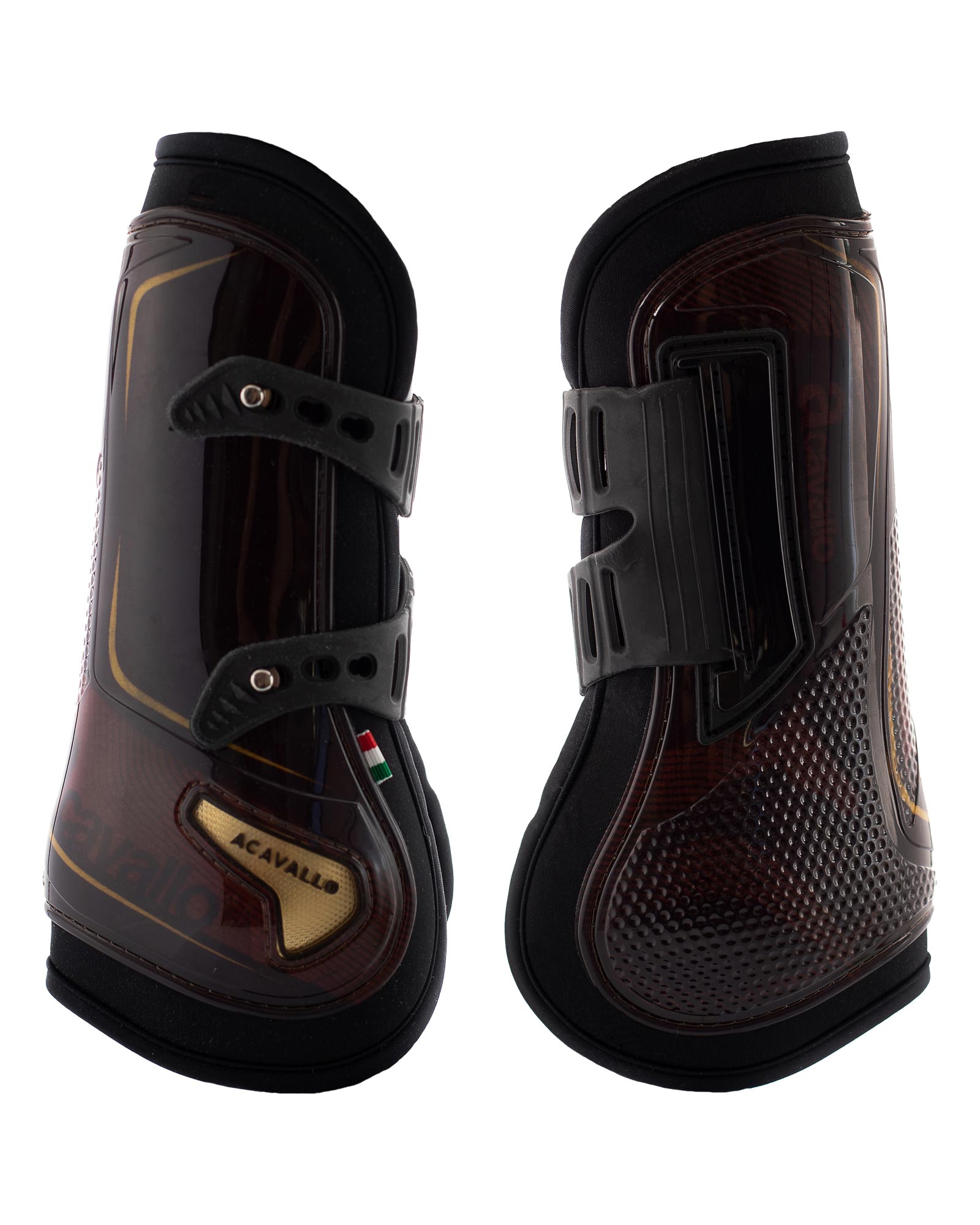 Opera tendon boots elastic and button fastening