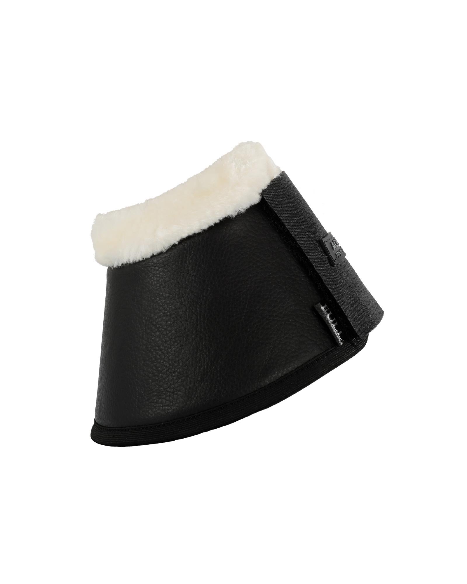 Eco-leather bell boots faux sheepskin & hook-and-loop closure