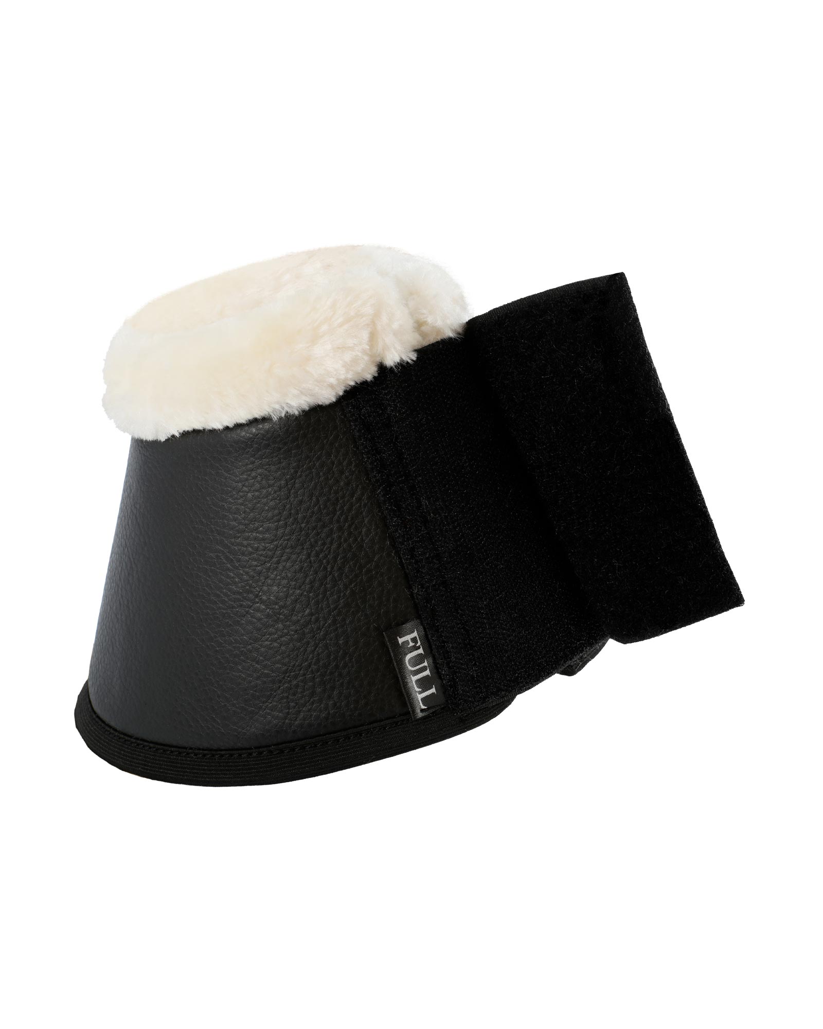Eco-leather bell boots faux sheepskin & hook-and-loop closure