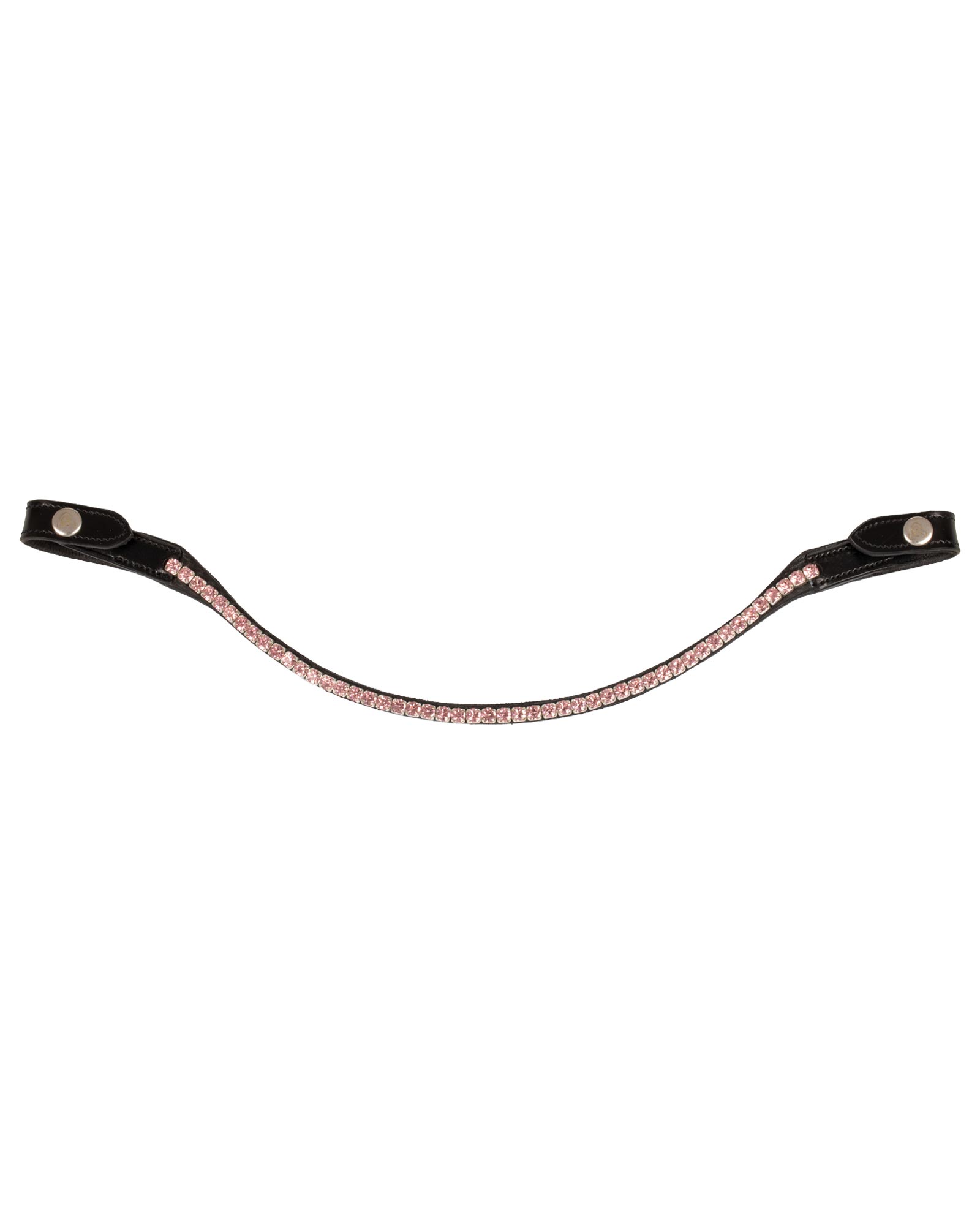 Browband calfskin & round crystals