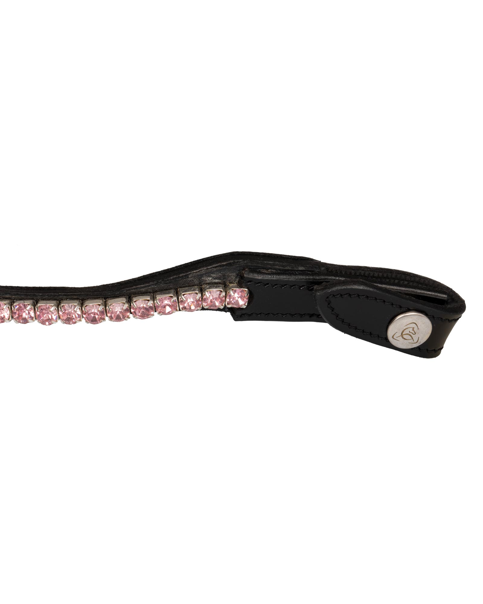 Browband calfskin & round crystals