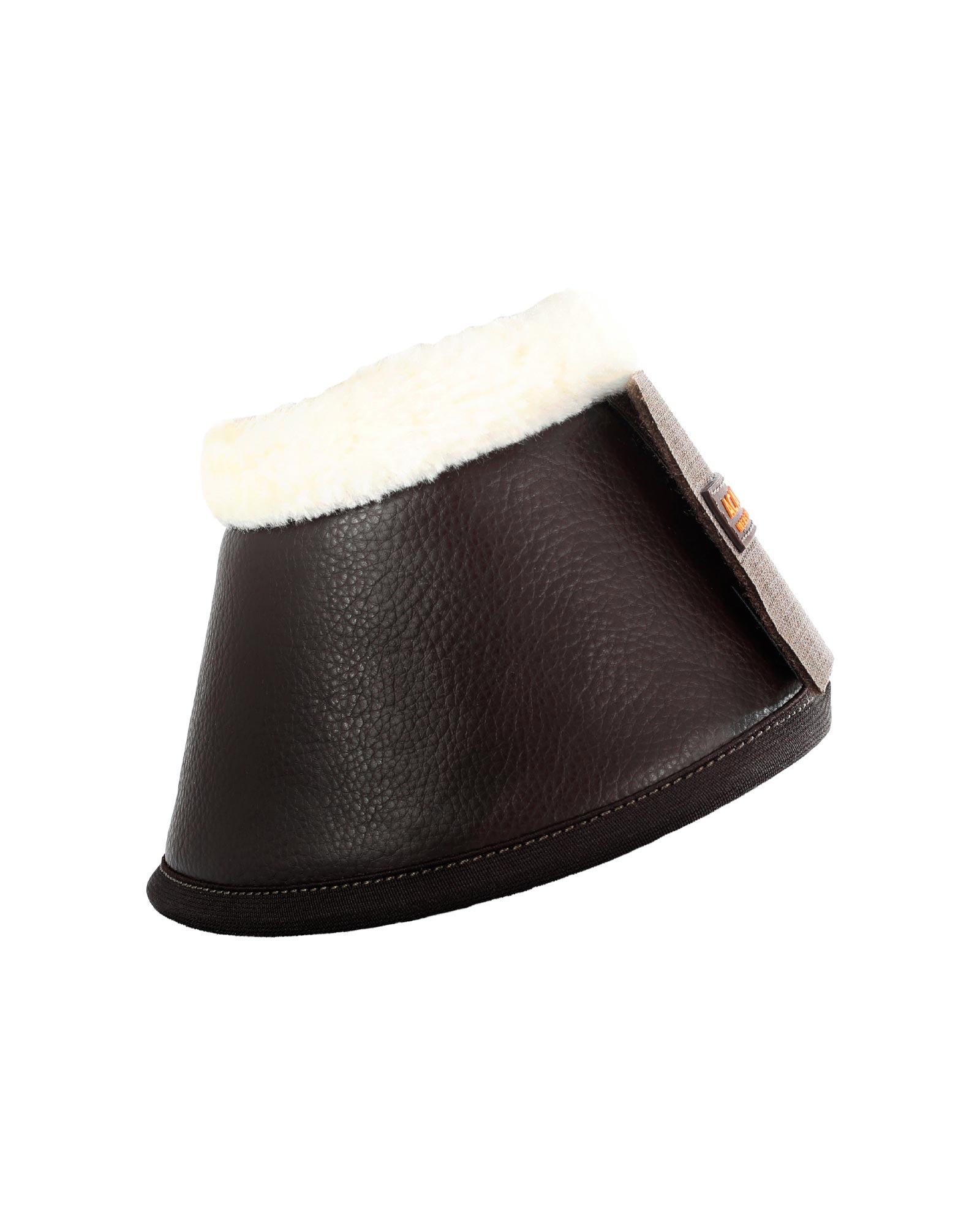 Eco-leather bell boots faux sheepskin & hook-and-loop closure