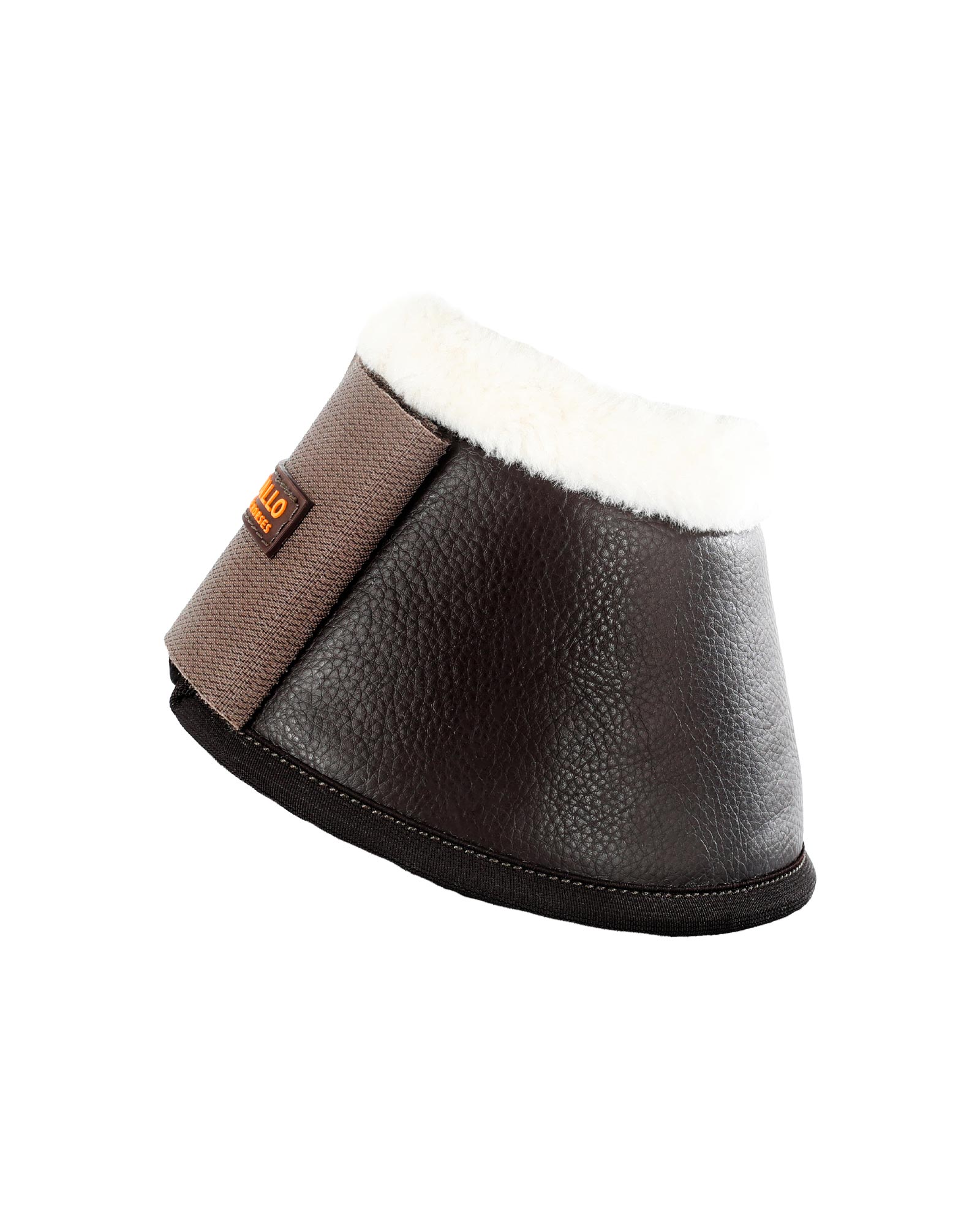 Eco-leather bell boots faux sheepskin & hook-and-loop closure