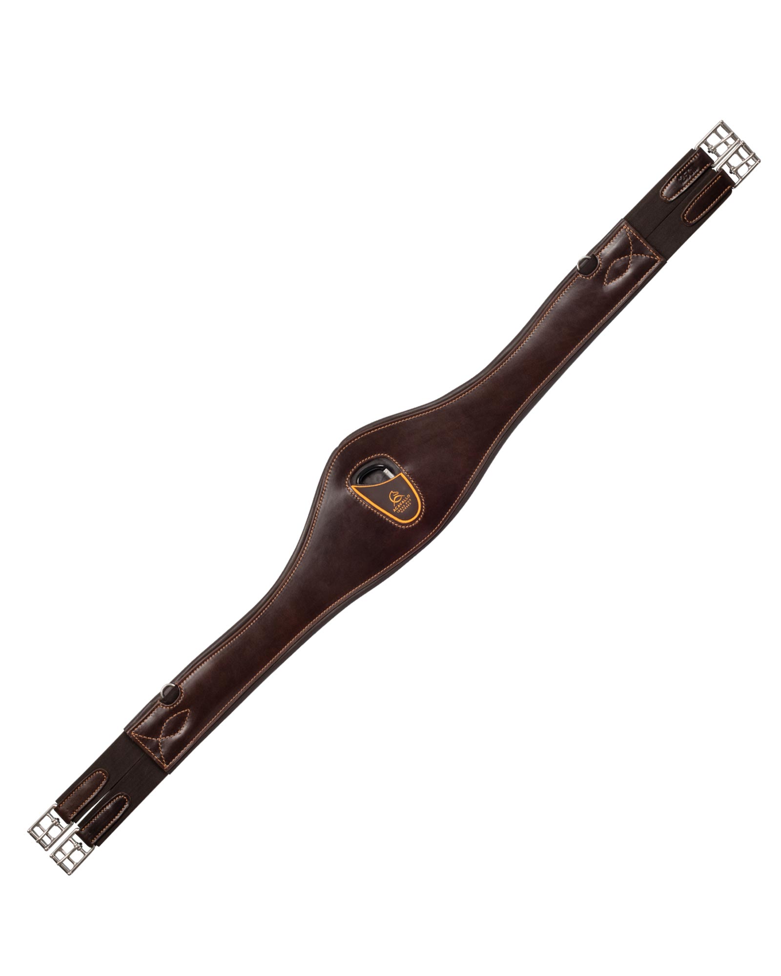 Anatomical jumping girth calfskin
