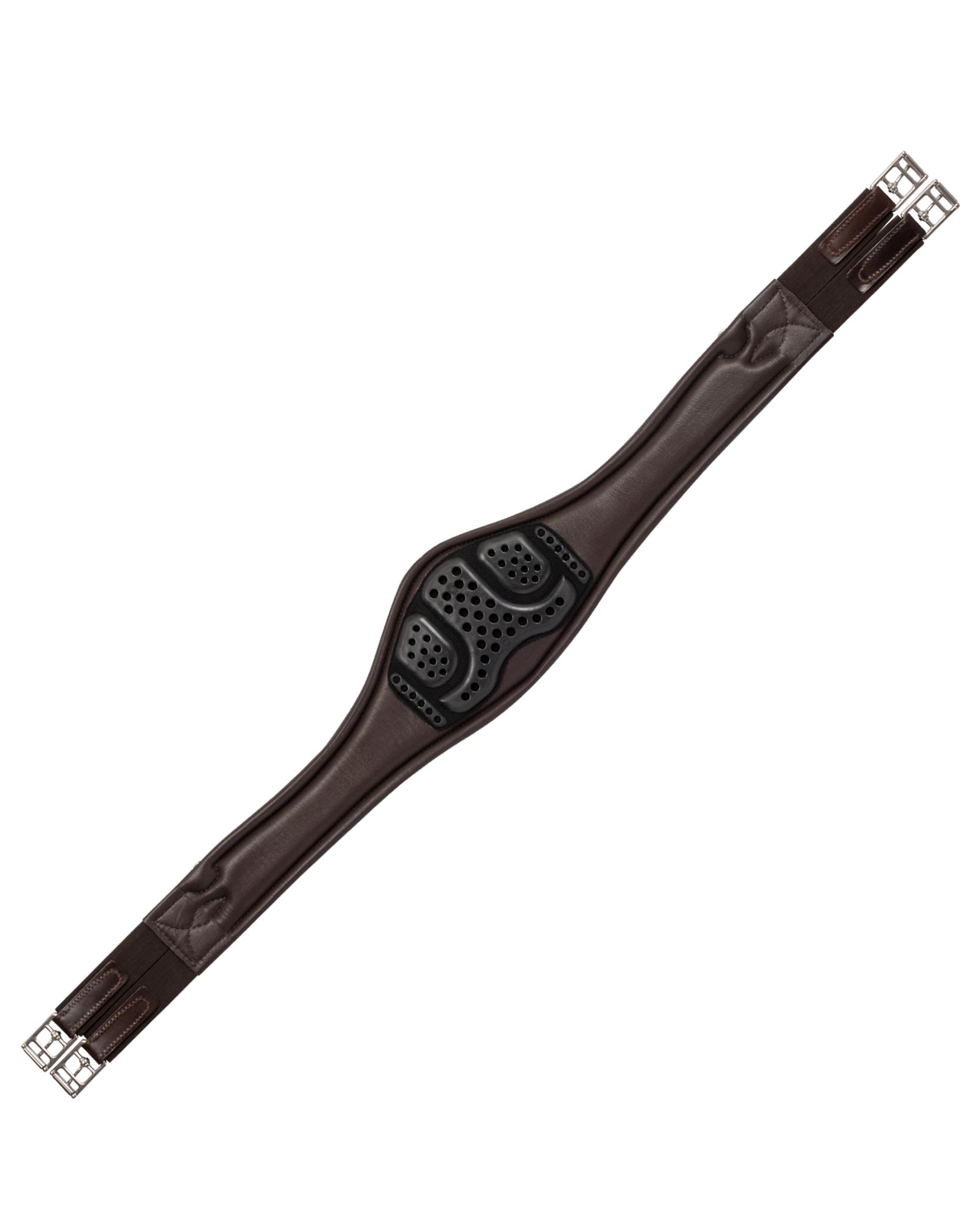 Anatomical jumping girth calfskin
