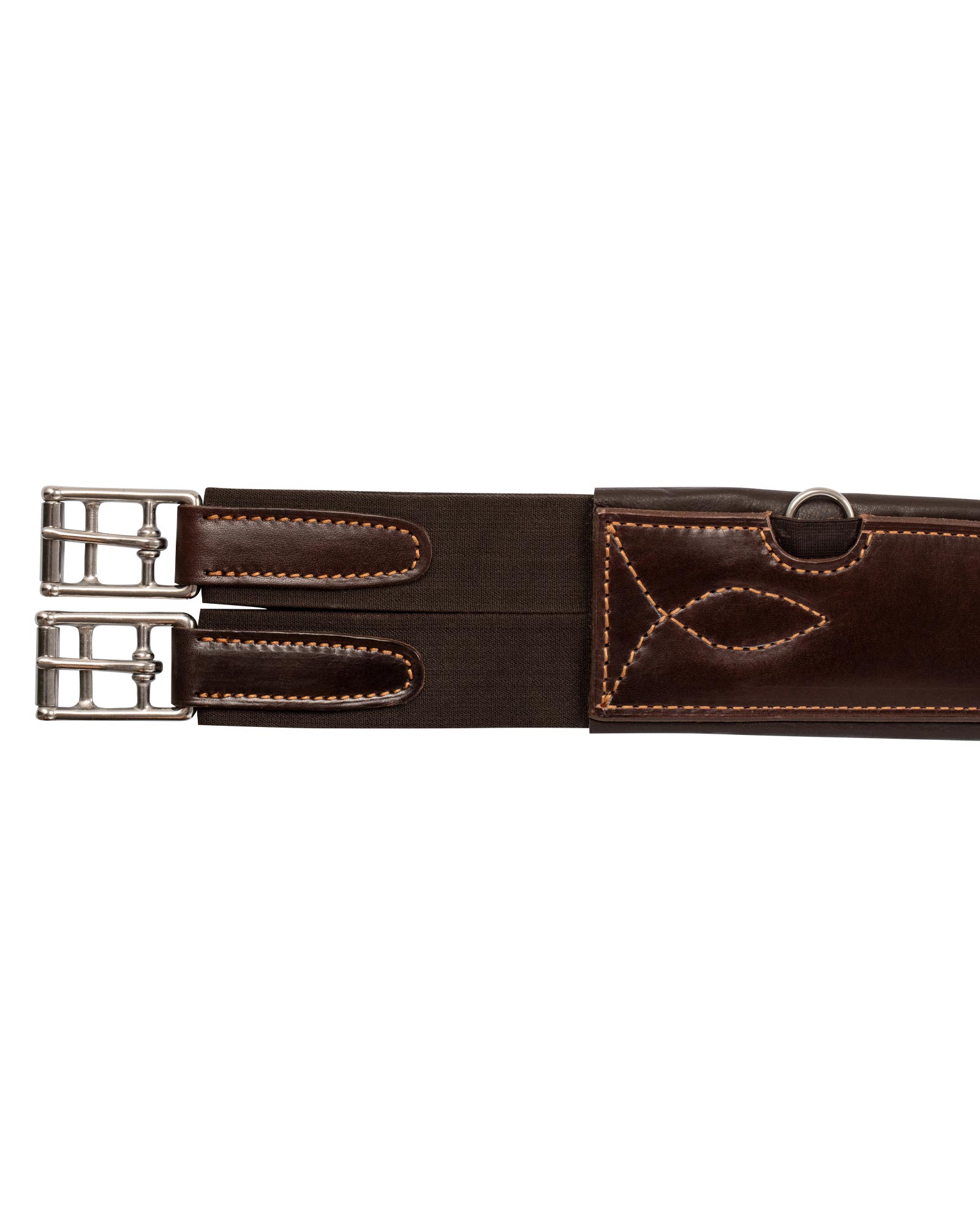 Anatomical jumping girth calfskin