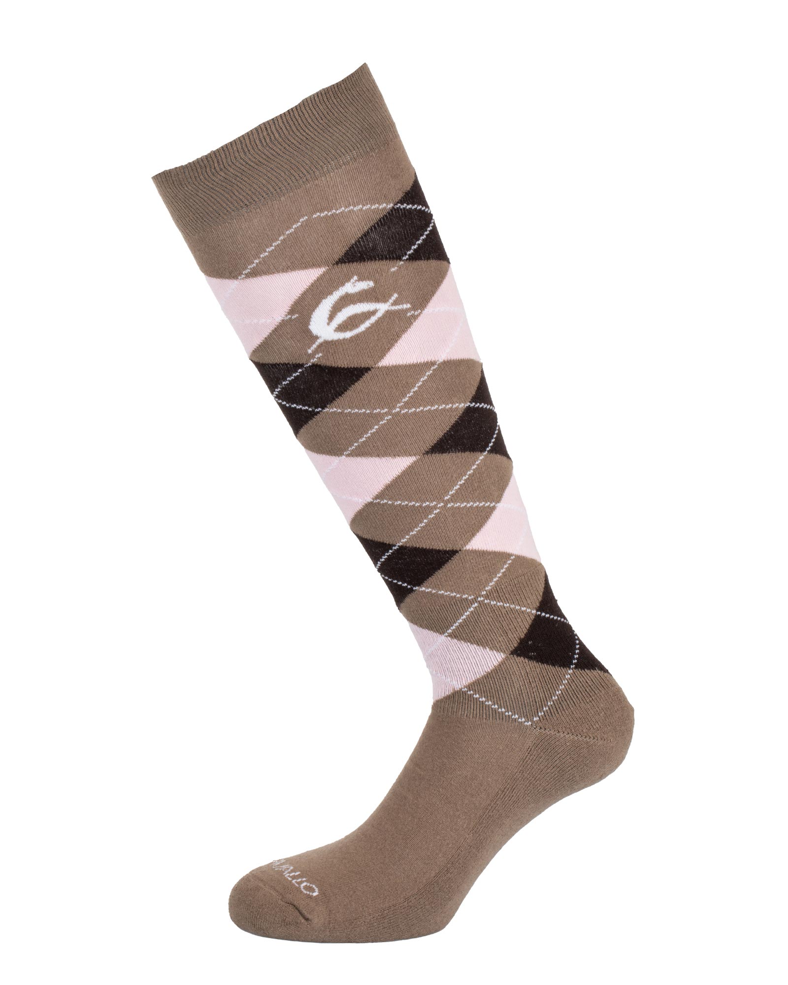 Diamond pattern cotton socks