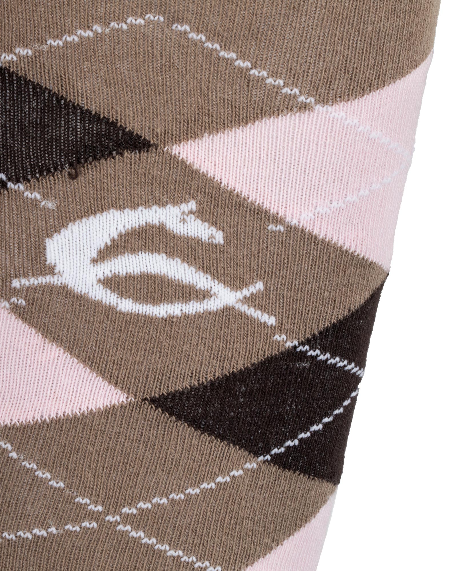 Diamond pattern cotton socks