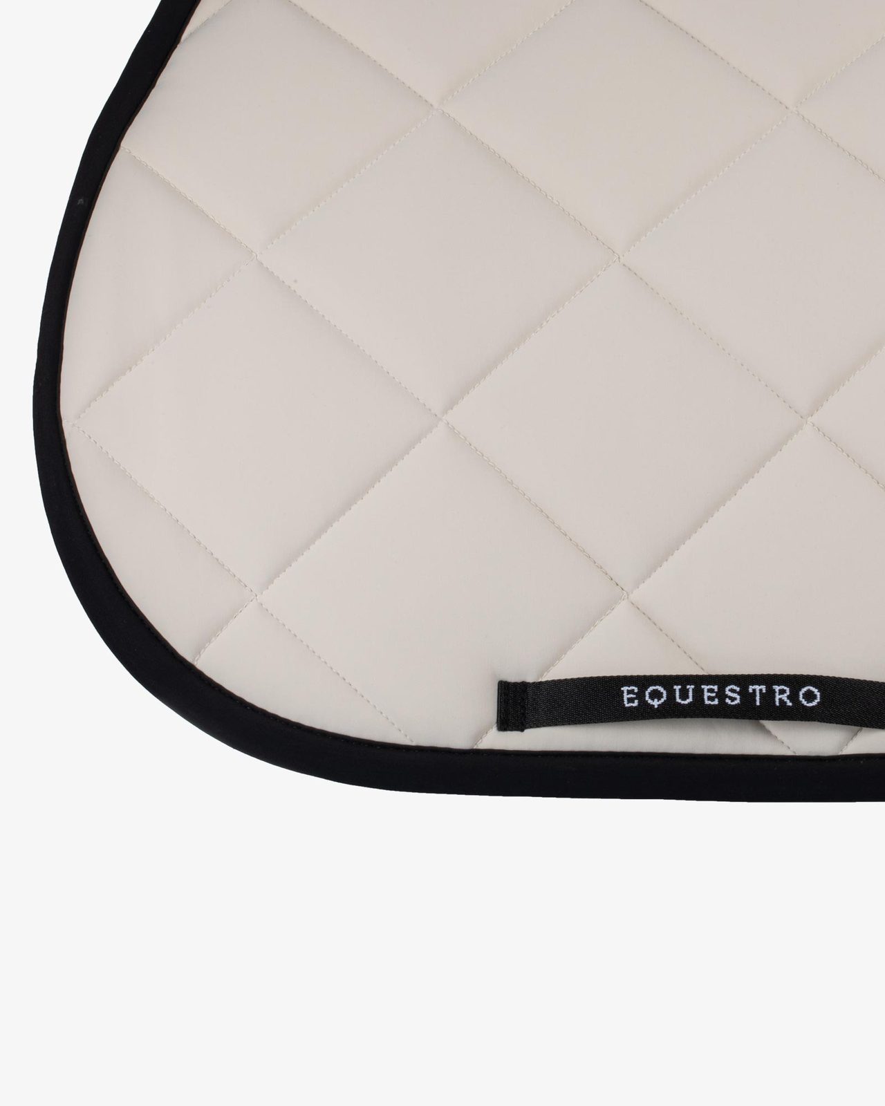 Jumping saddle pad with embroidered logo black line edition