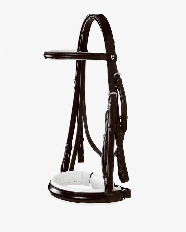 Dressage smooth leather bridle