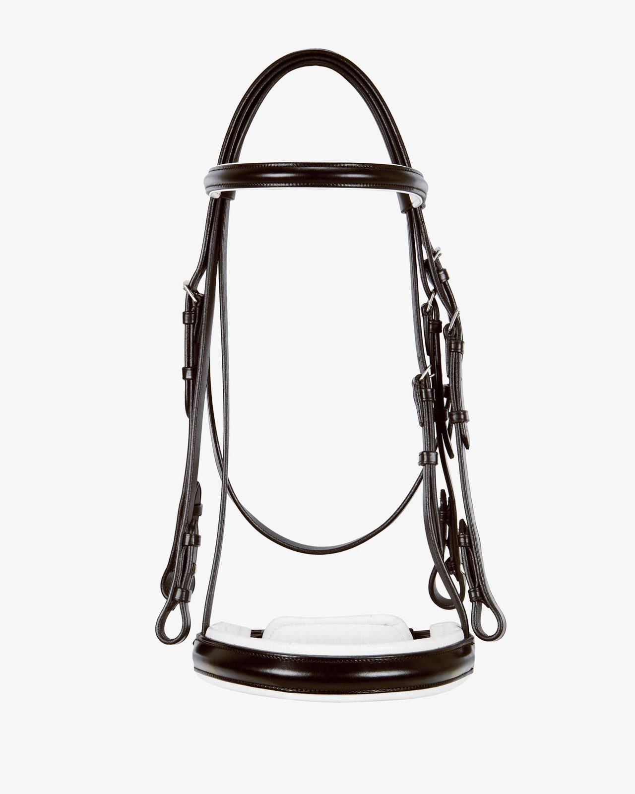 Dressage smooth leather bridle