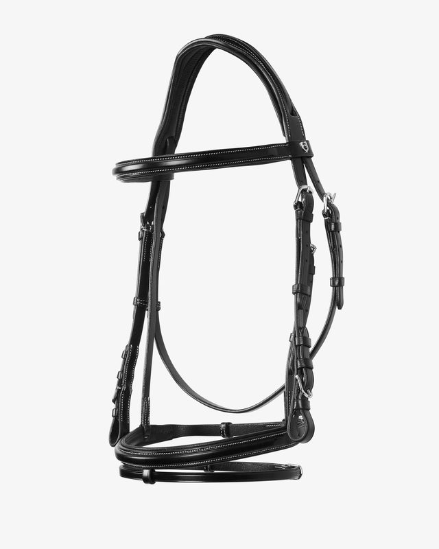 Jumping leather English bridle