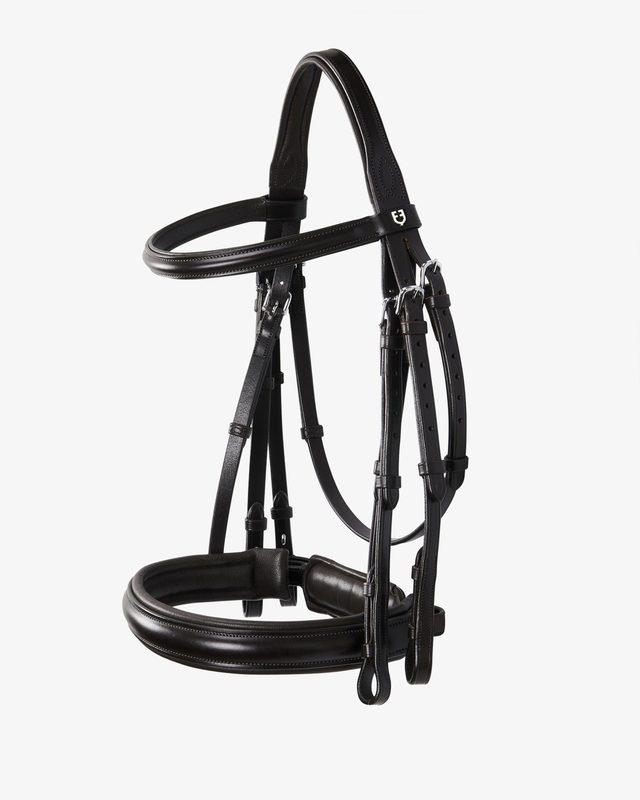 Leather dressage bridle without reins