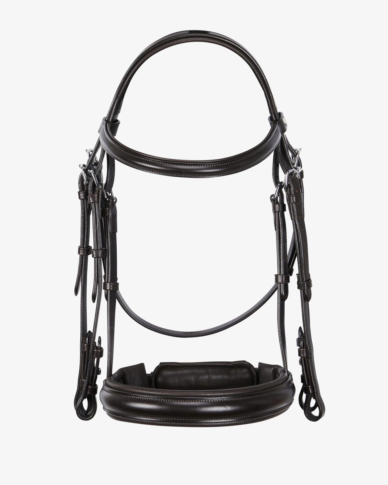 Leather dressage bridle without reins