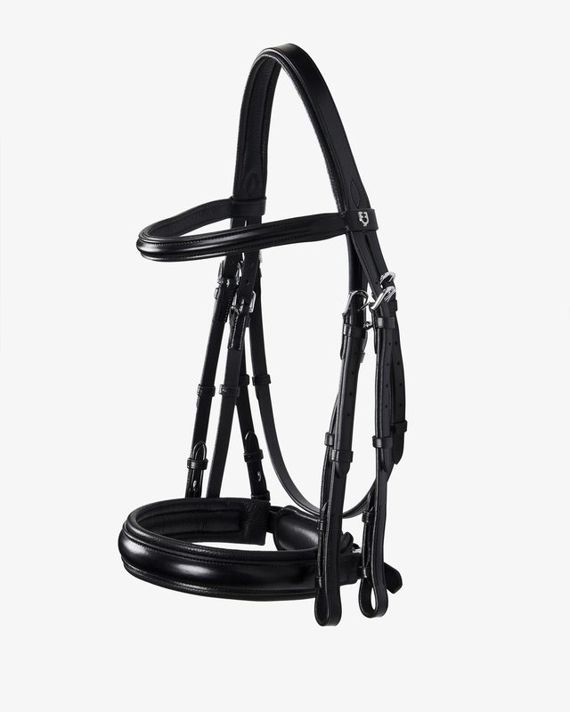 Leather dressage bridle without reins