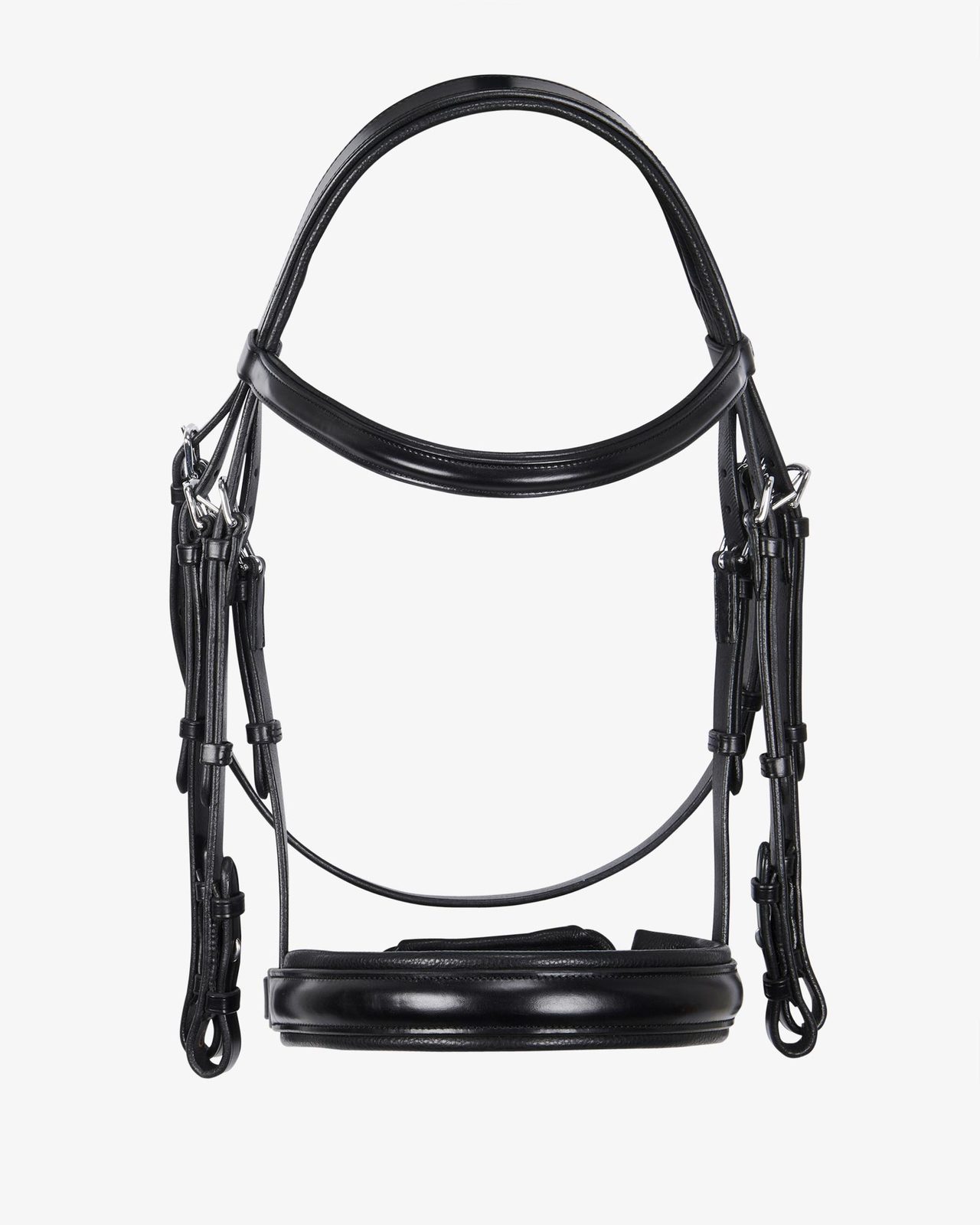 Leather dressage bridle without reins