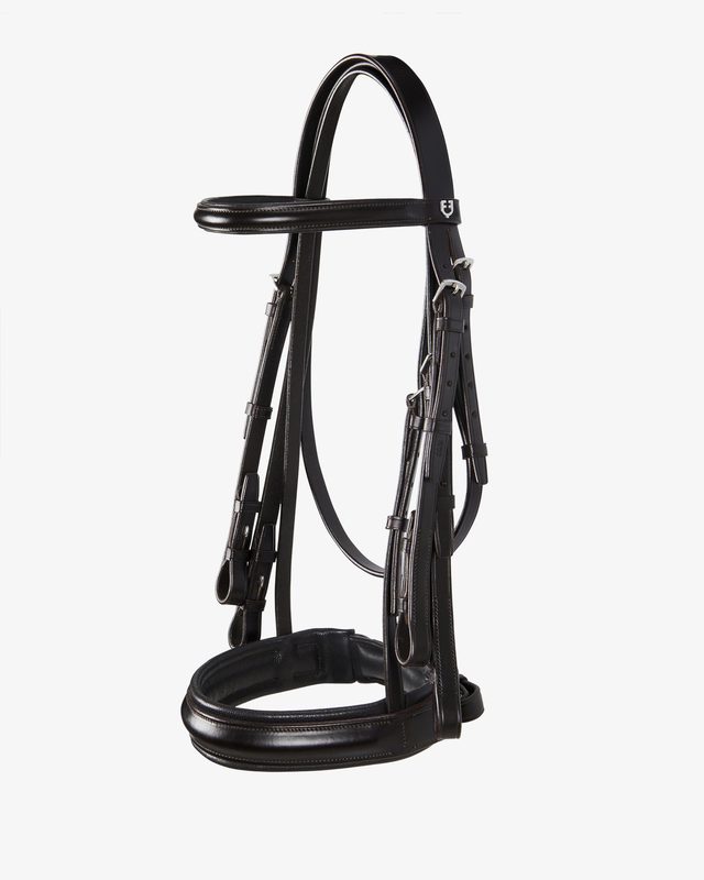 Leather dressage bridle