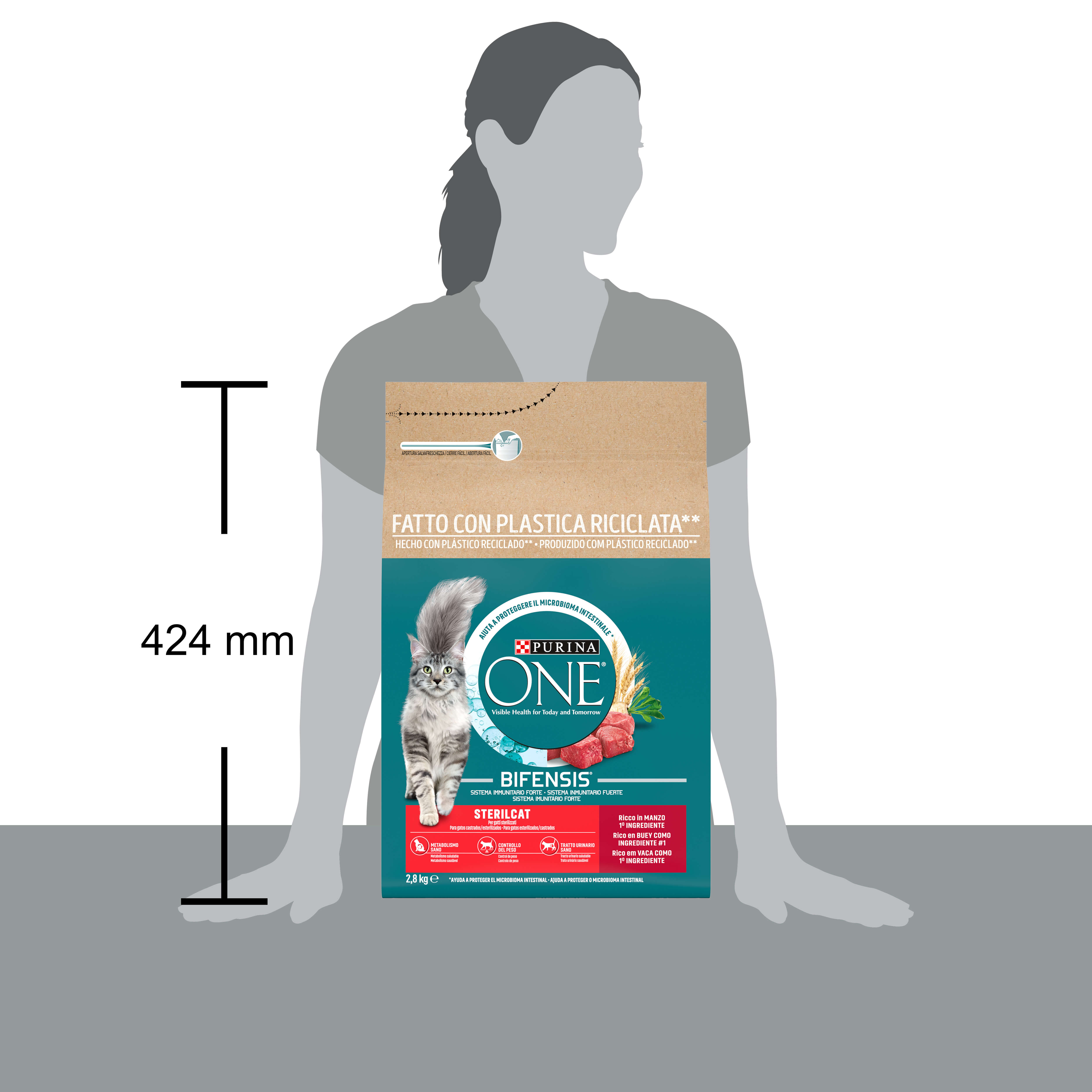 PURINA ONE® Sterilcat, Ricco in Manzo