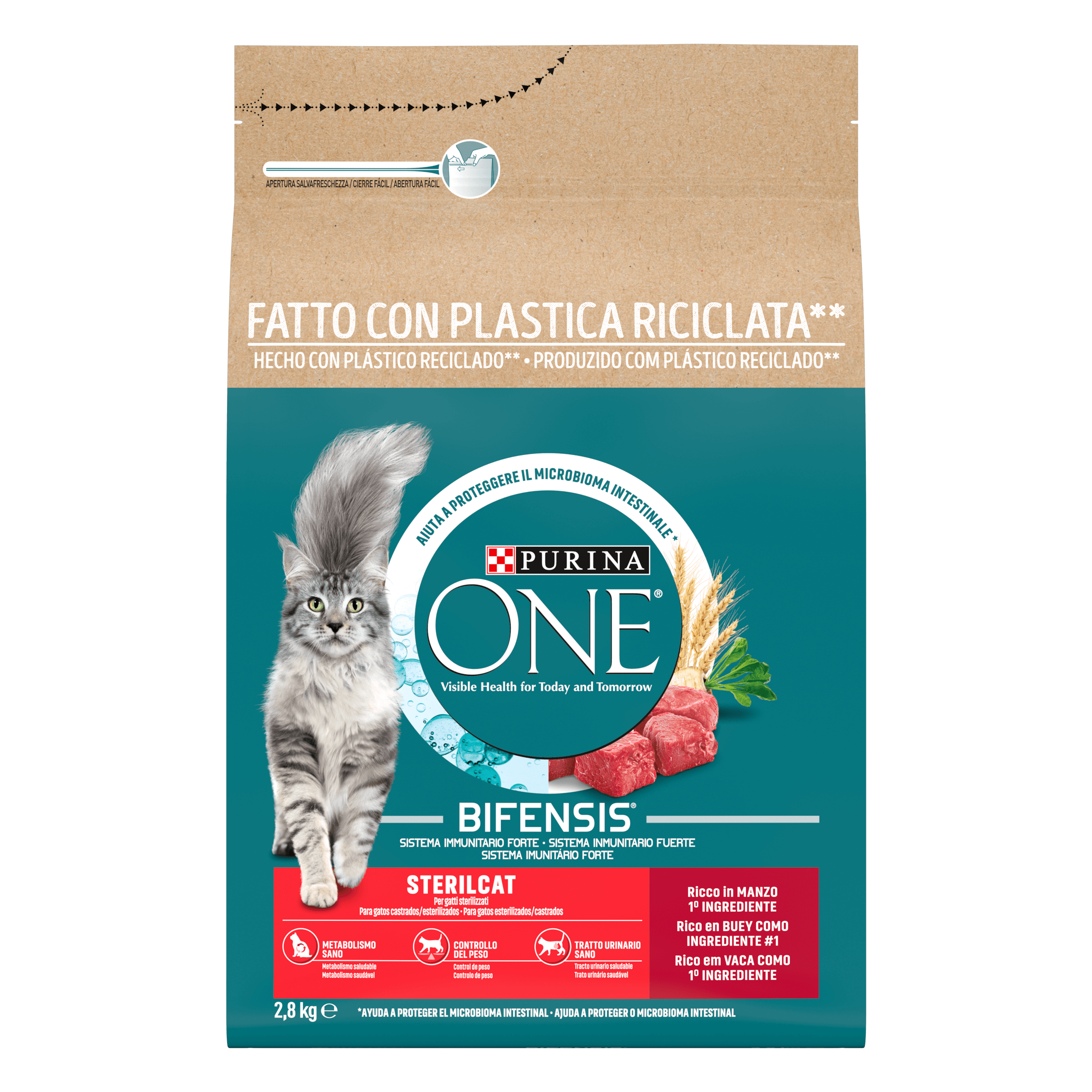PURINA ONE® Sterilcat, Ricco in Manzo