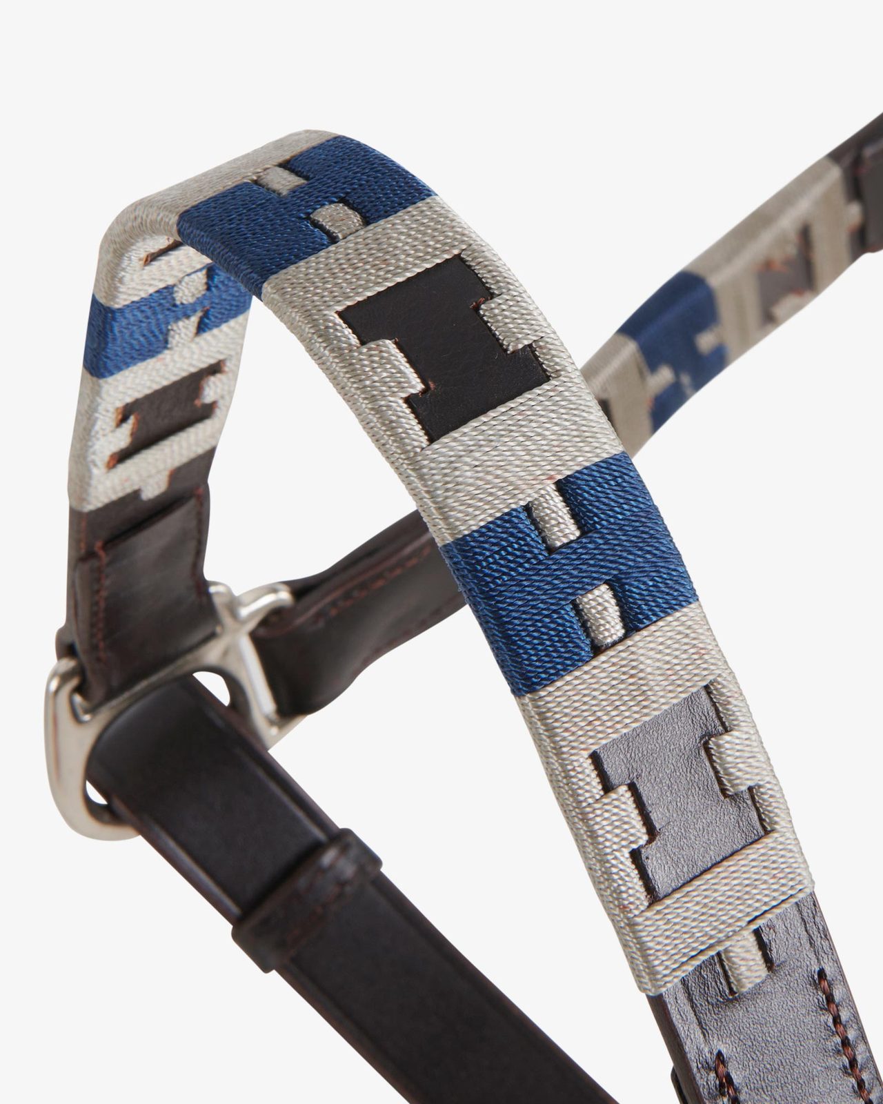 Leather halter with geometric pattern