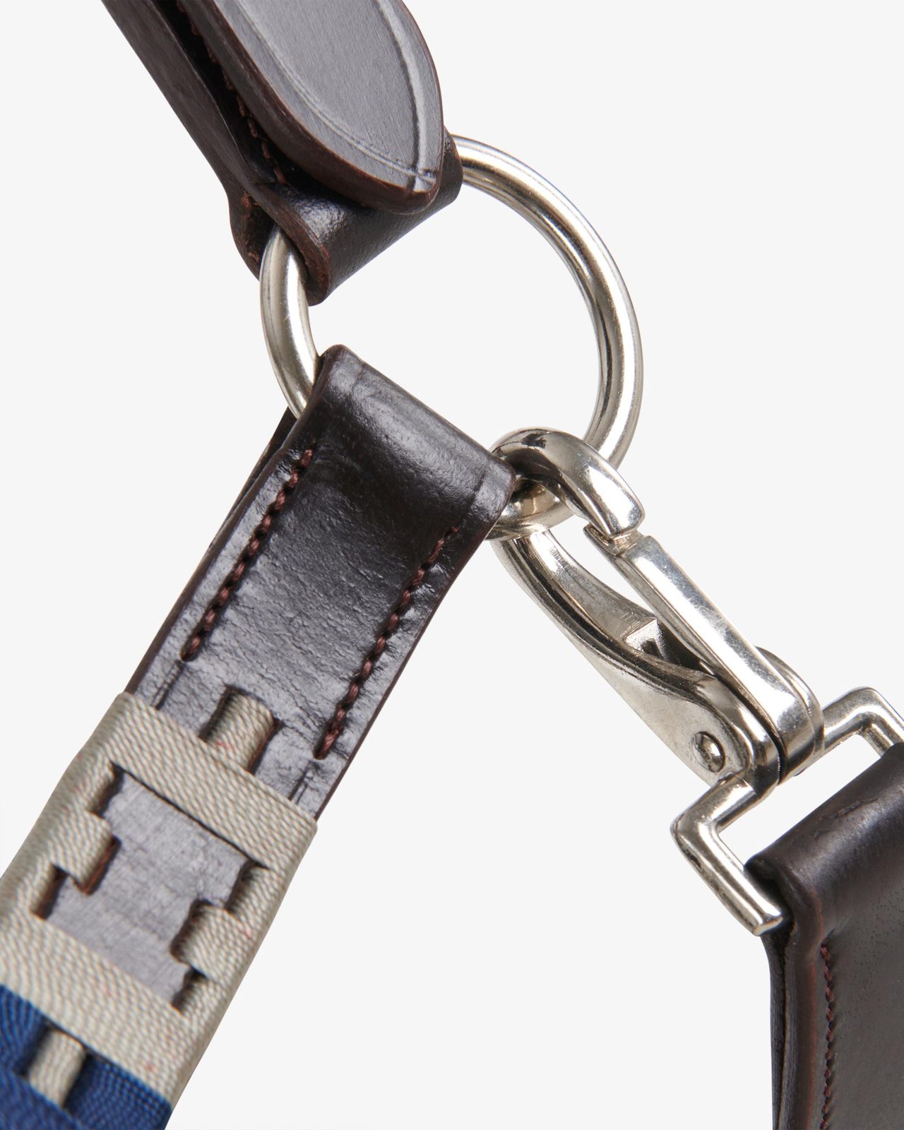 Leather halter with geometric pattern