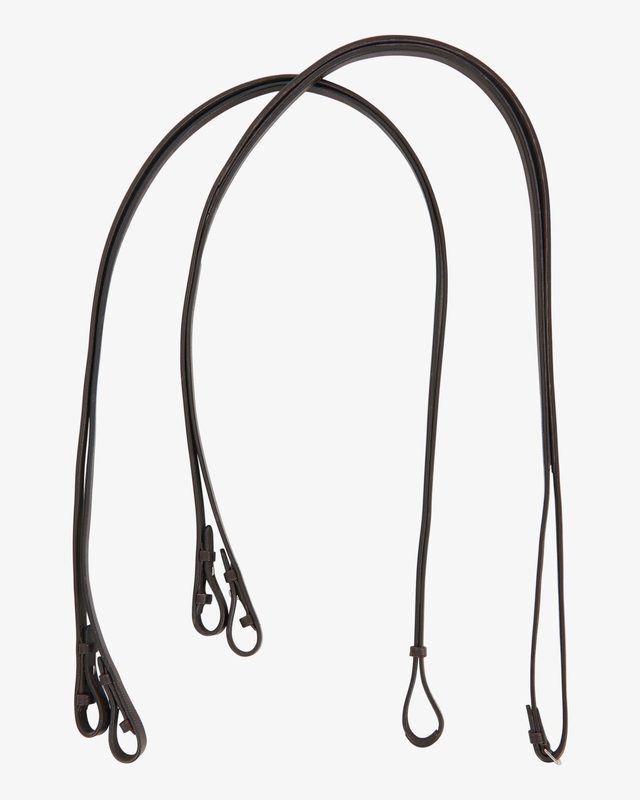 Dressage leather double reins