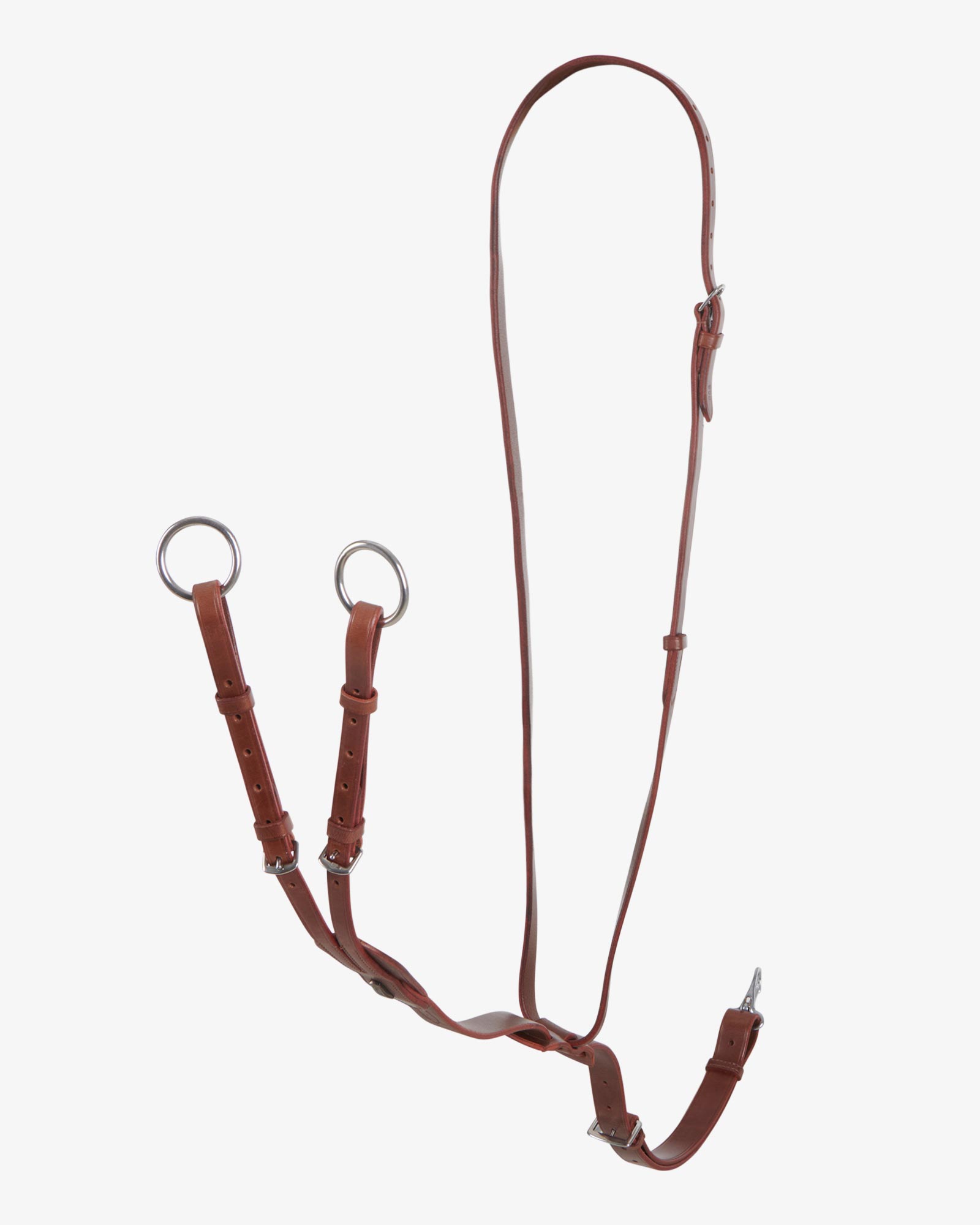 Durable leather collier martingale