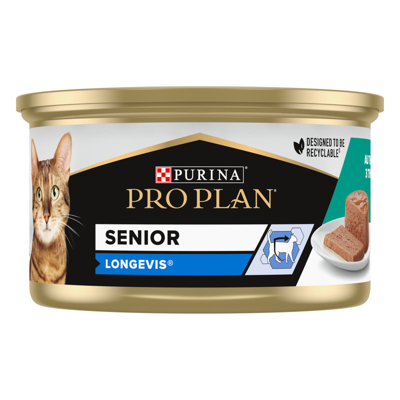 PURINA ® PRO PLAN ® Senior 7+ LONGEVIS Mousse con tonno - Purina Shop 85 g