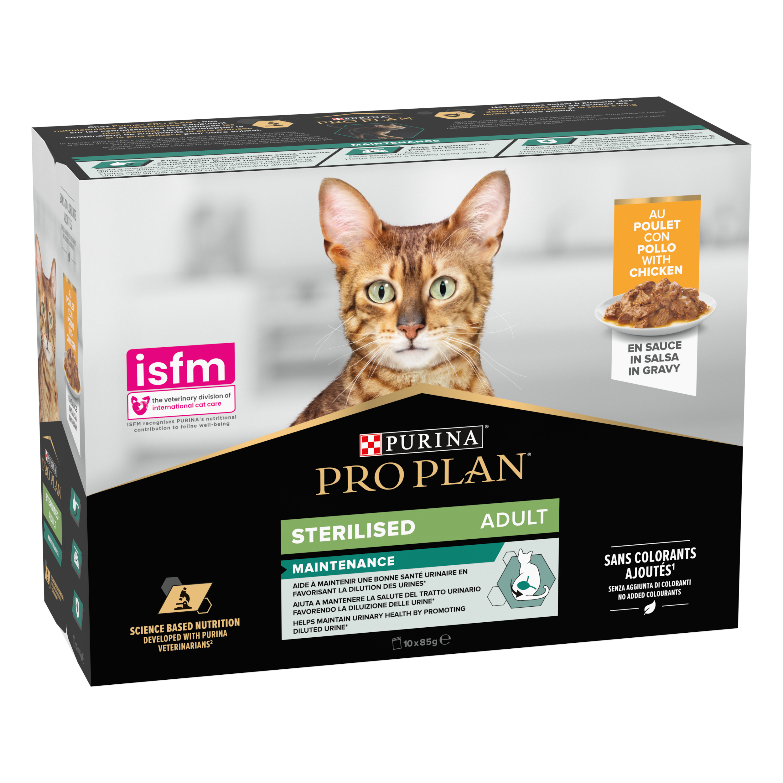 PURINA® PRO PLAN® Adult STERILISED MAINTENANCE MPK con pollo in salsa
