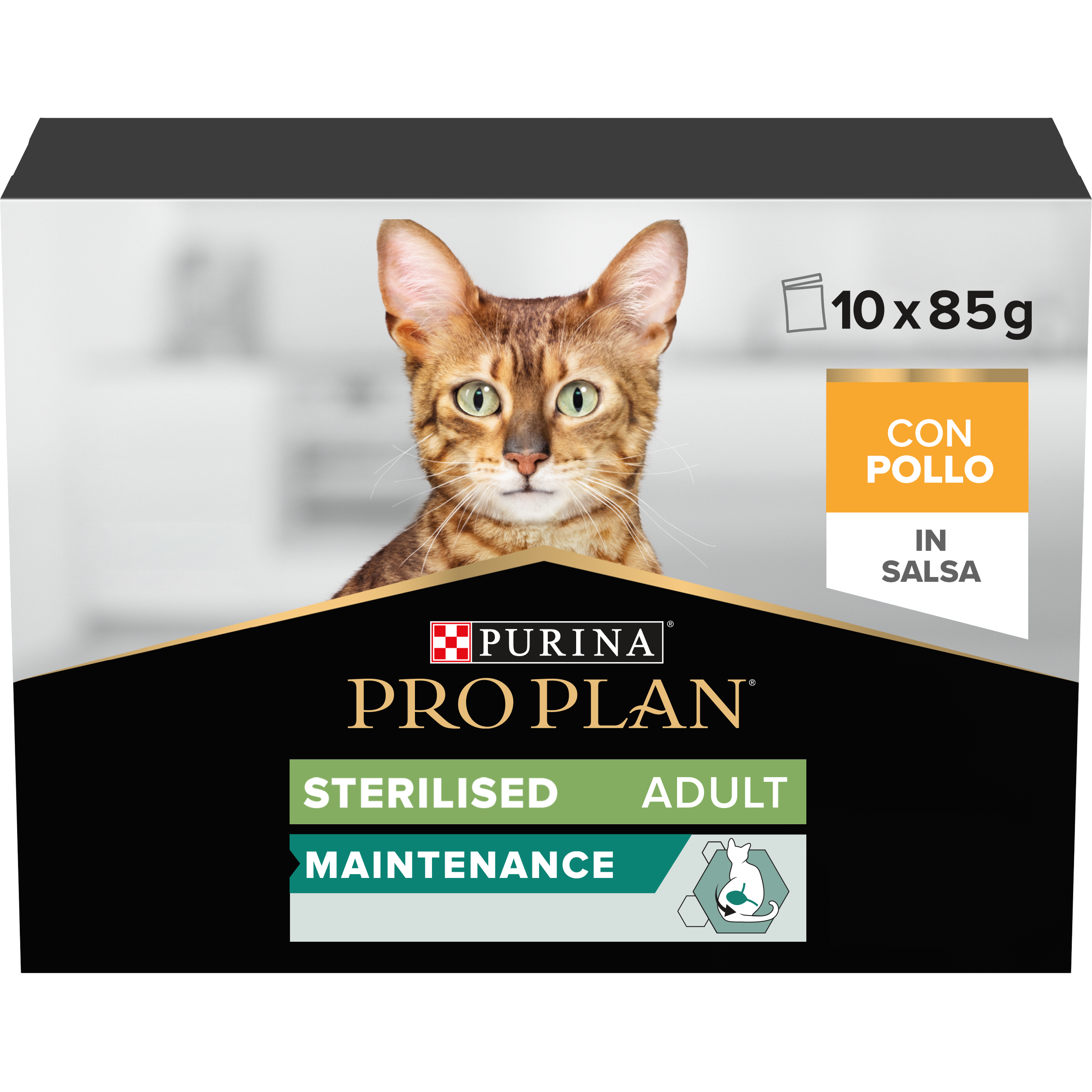 PURINA® PRO PLAN® Adult STERILISED MAINTENANCE MPK con pollo in salsa
