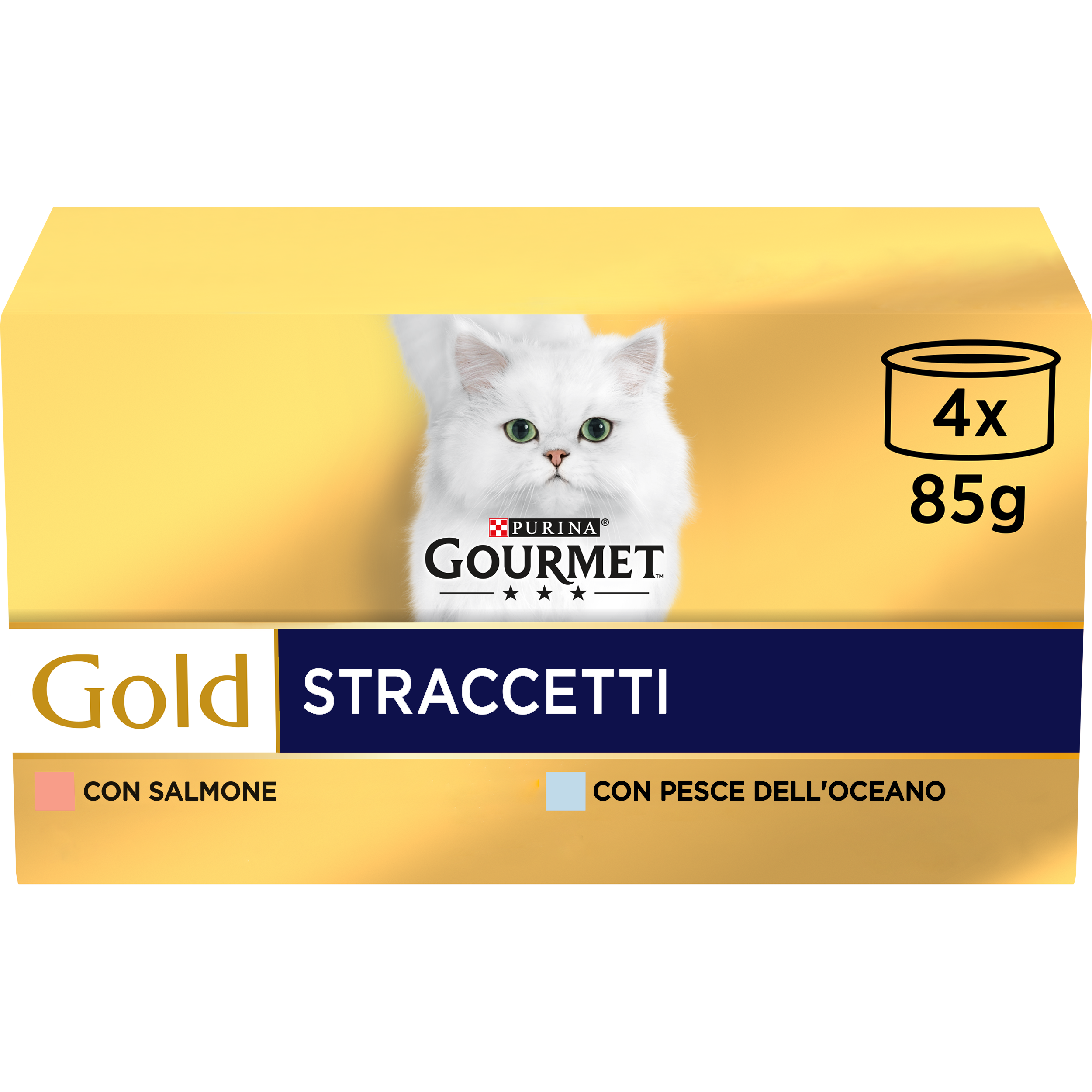 GOURMET GOLD 4x85g Straccetti Pesce dell'Oceano, Salmone