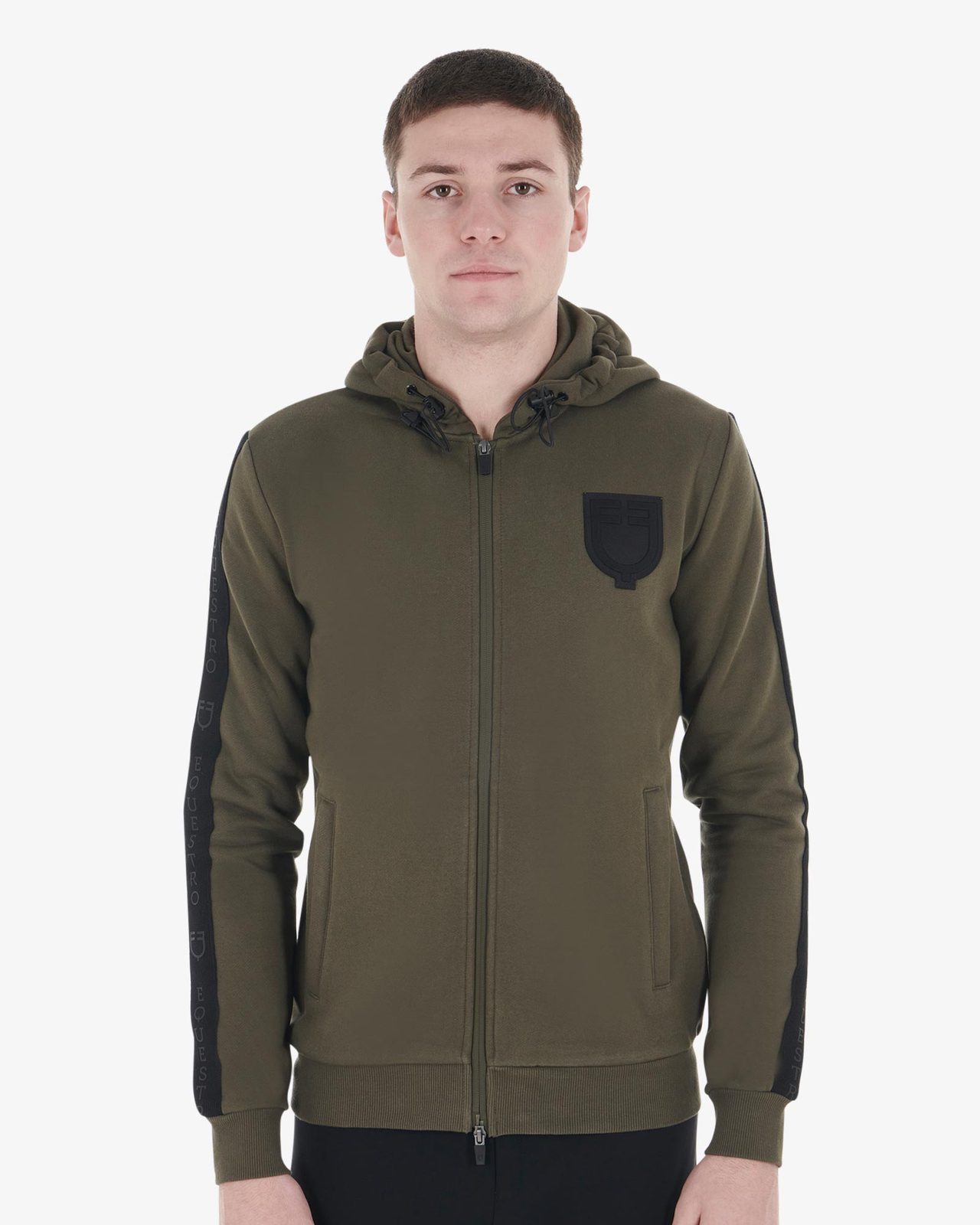 Felpa uomo con cappuccio e pile interno
