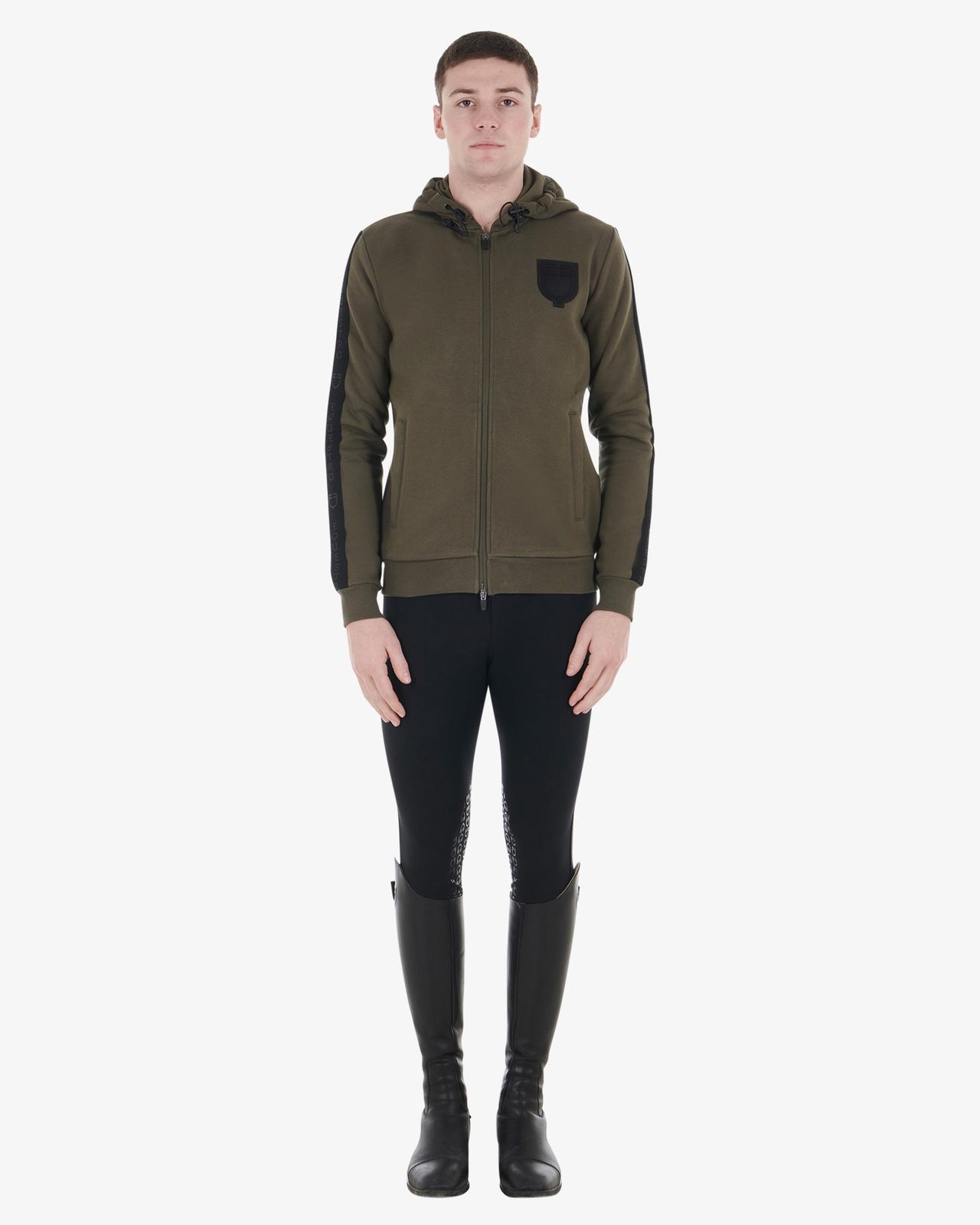 Felpa uomo con cappuccio e pile interno