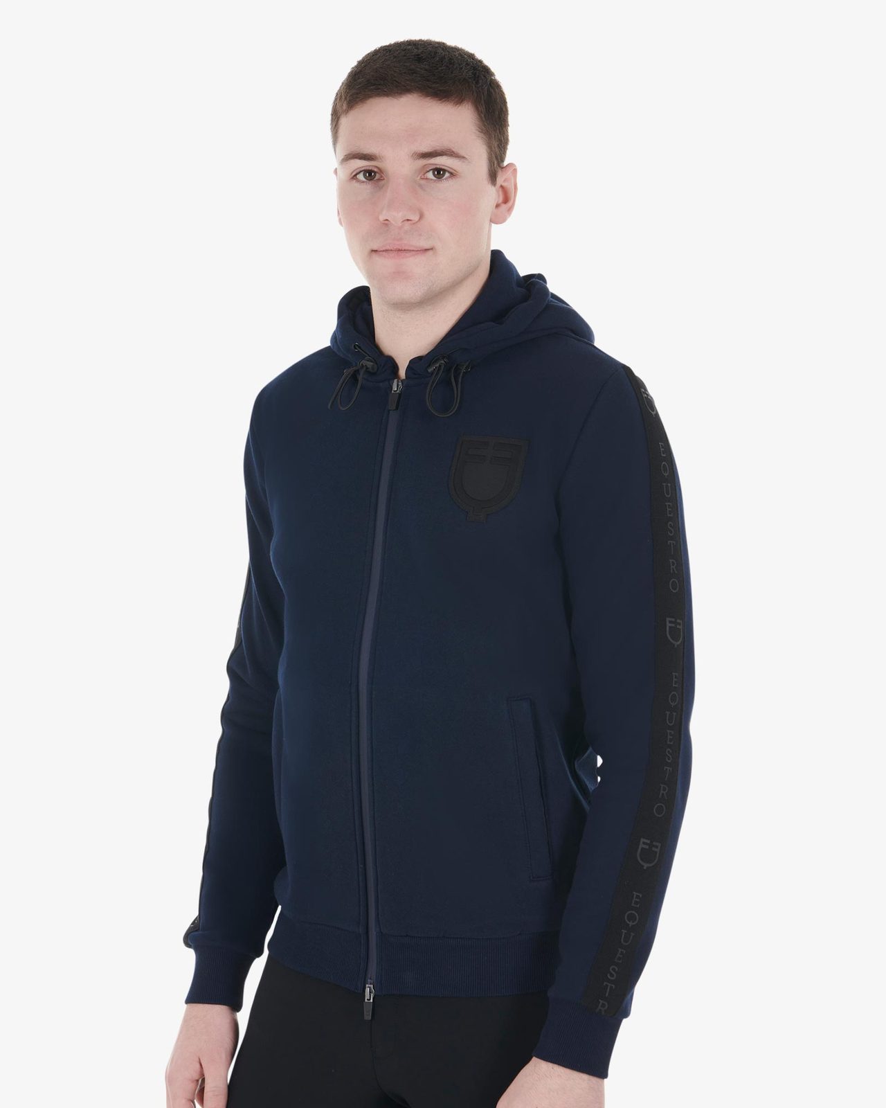 Felpa uomo con cappuccio e pile interno