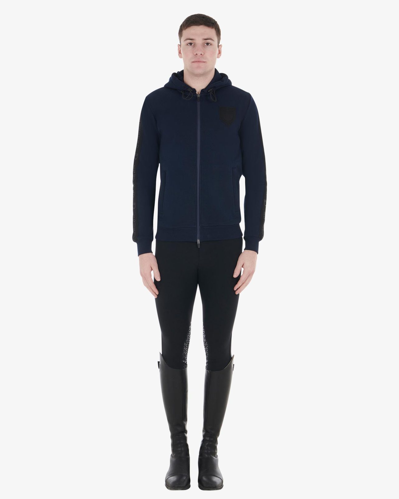 Felpa uomo con cappuccio e pile interno