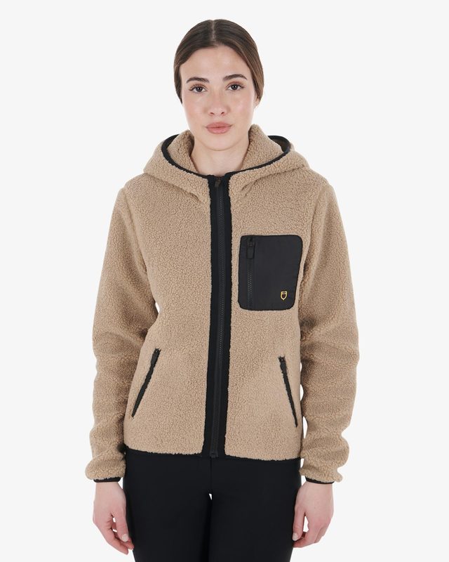 Women's sweatshirt in fleece with front pocket