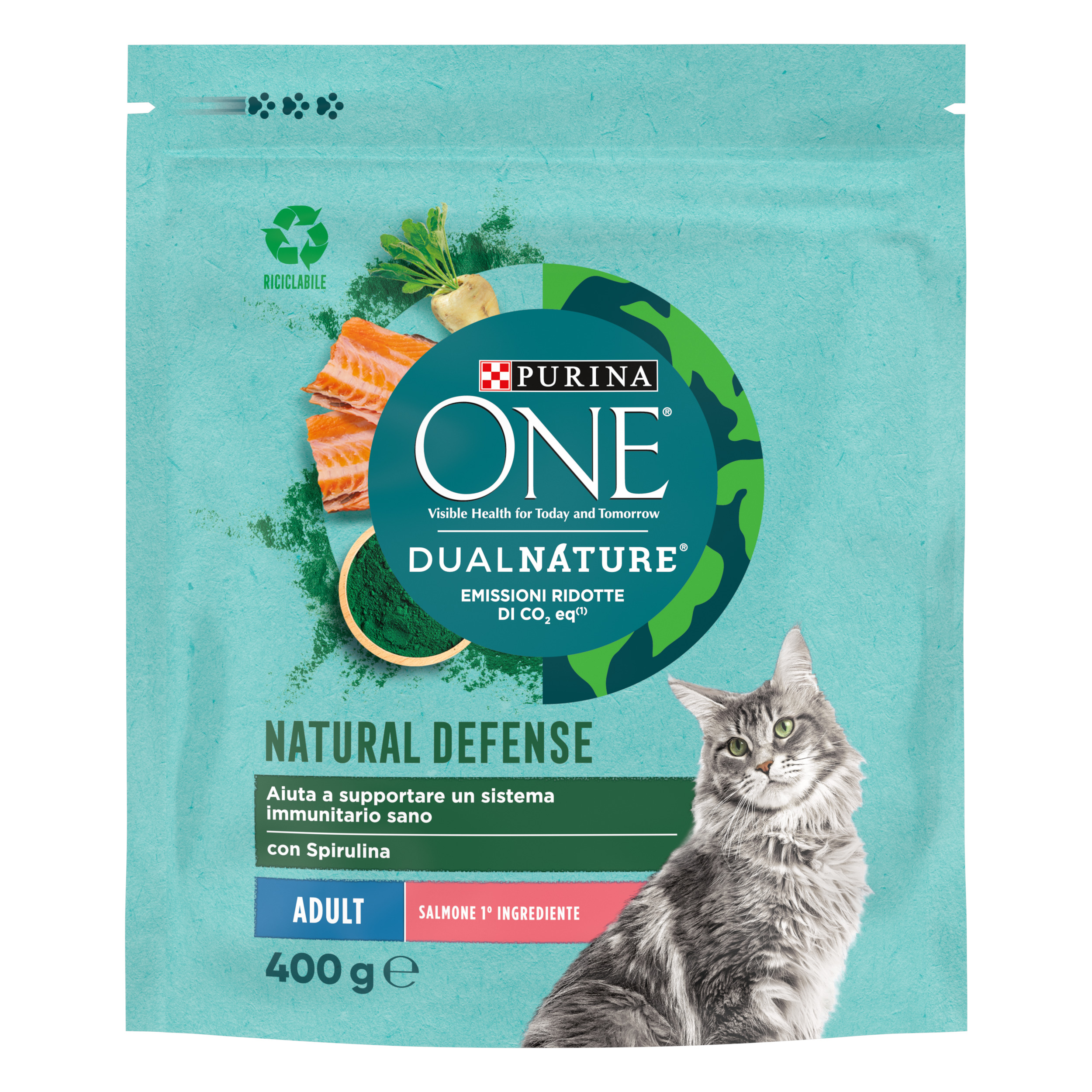 PURINA ONE® DualNature Adult Salmone 400g