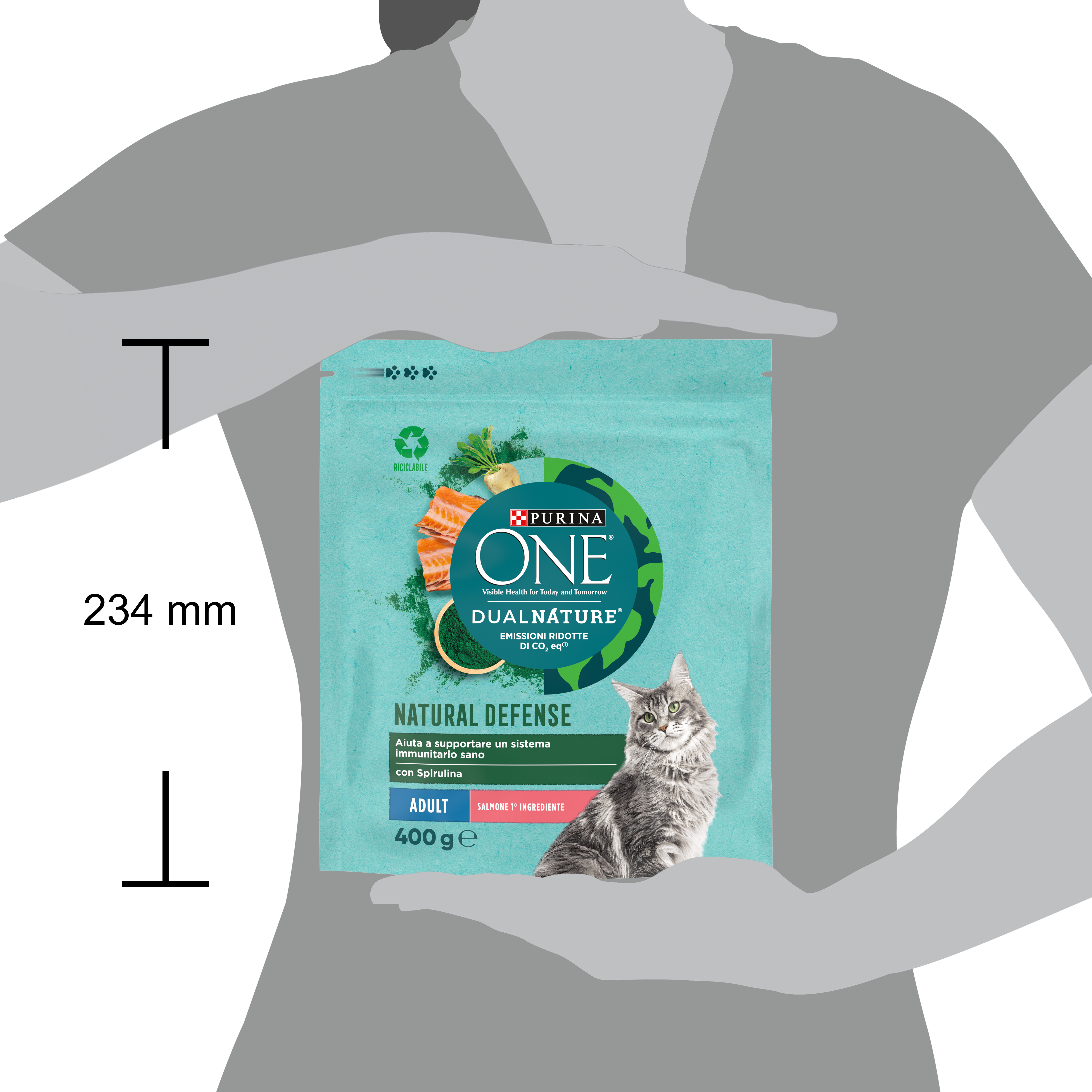 PURINA ONE® DualNature Adult Salmone 400g