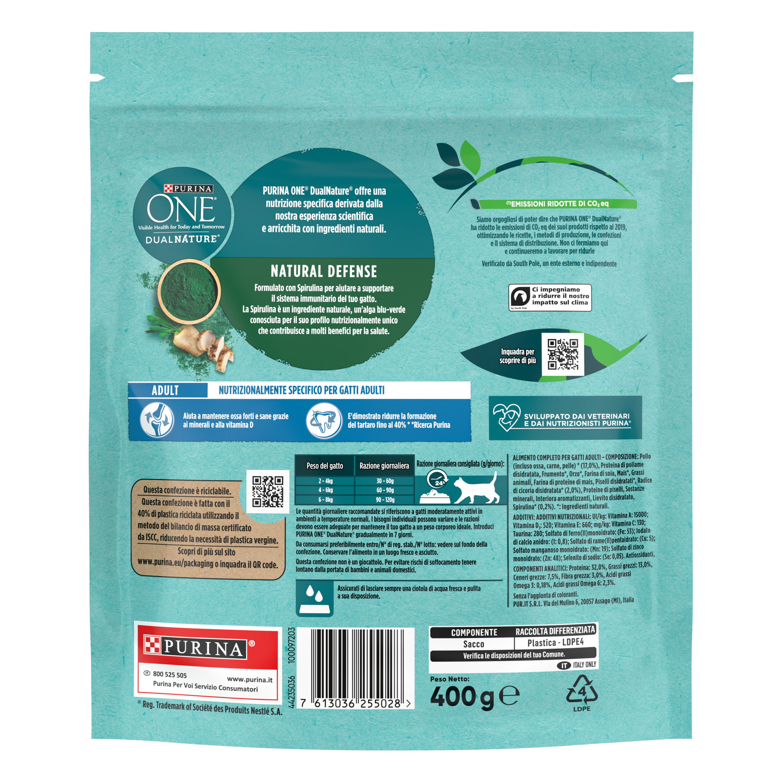 PURINA ONE® DualNature Adult Pollo 400g