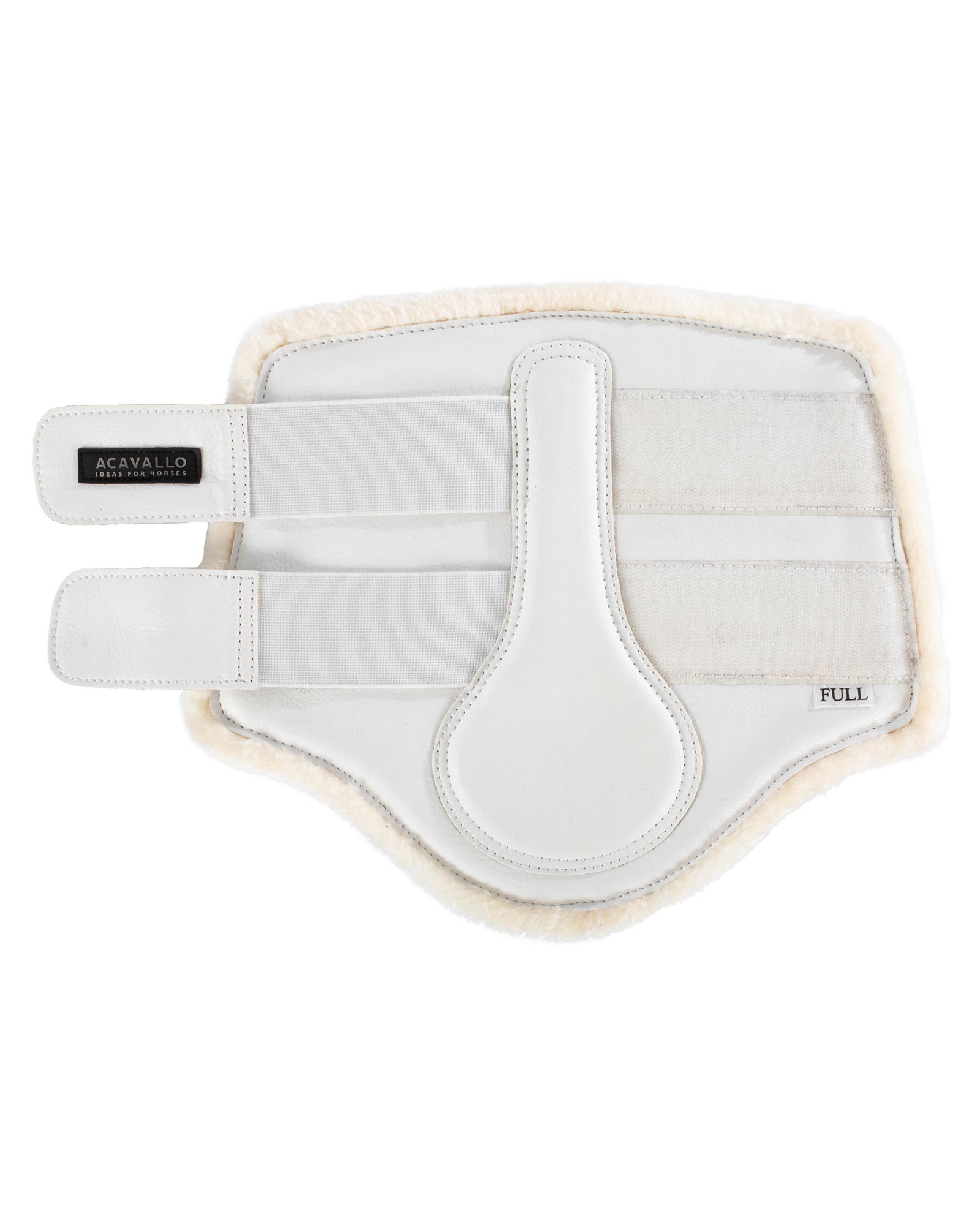 Front brushing boots faux sheepskin & hook-and-loop closure