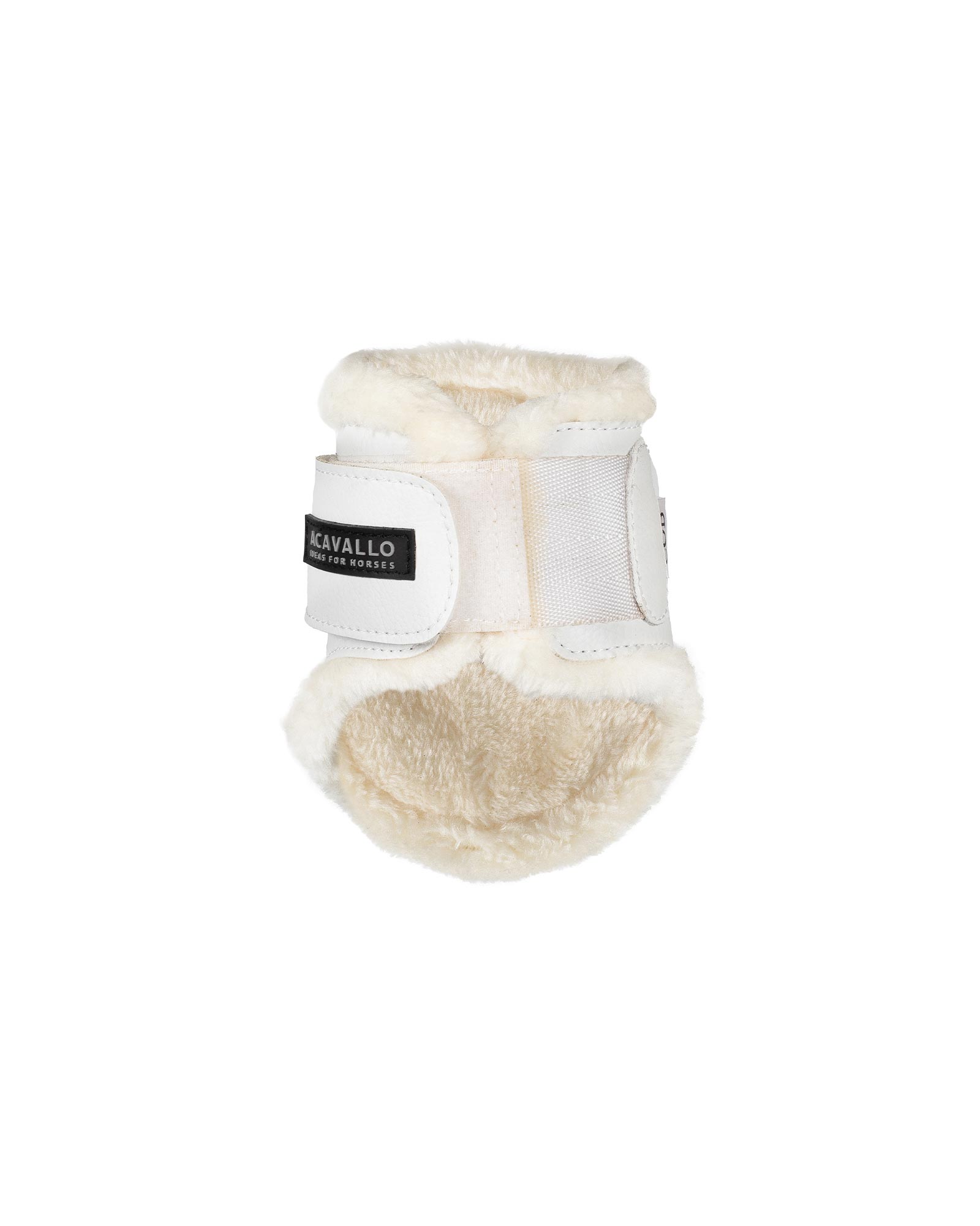 Jumping fetlock boots faux sheepskin & hook-and-loop closure