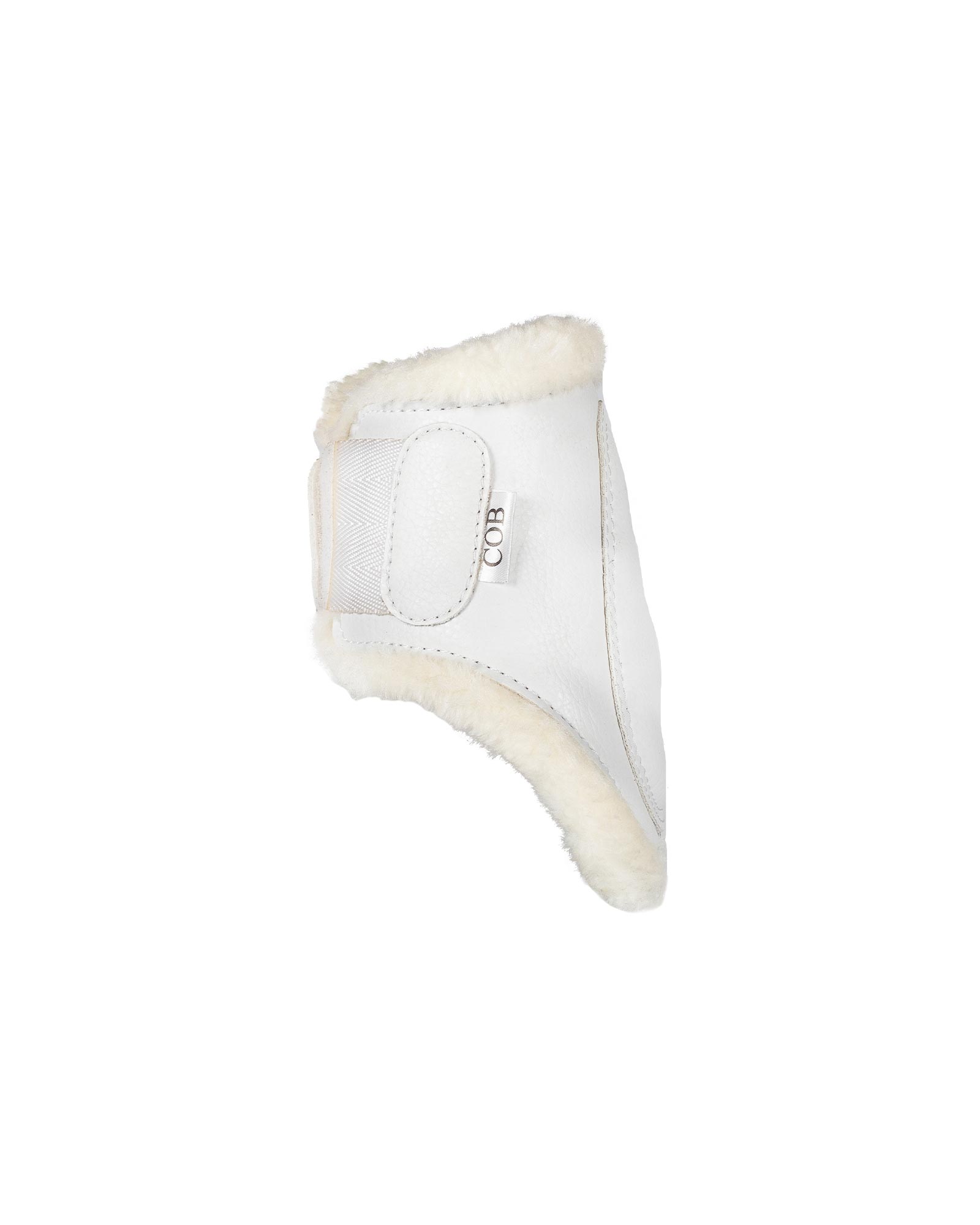 Jumping fetlock boots faux sheepskin & hook-and-loop closure
