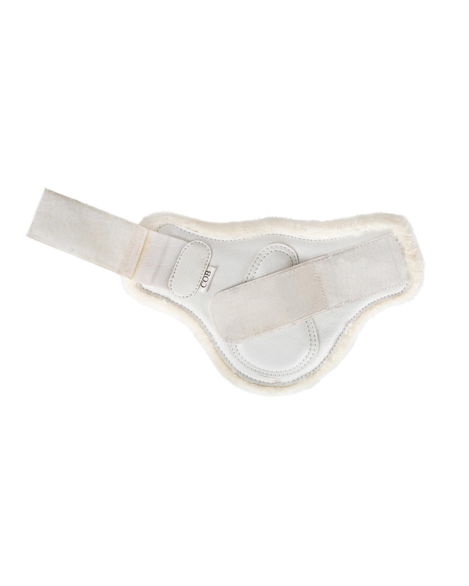 Jumping fetlock boots faux sheepskin & hook-and-loop closure