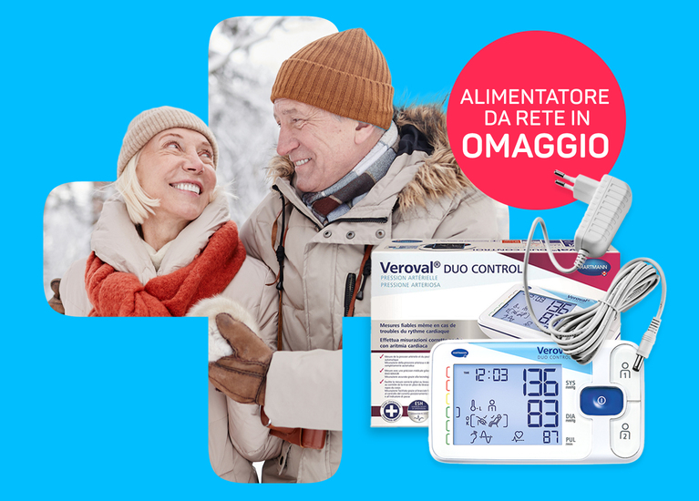 Veroval® Duo Control in OMAGGIO l’alimentatore da rete