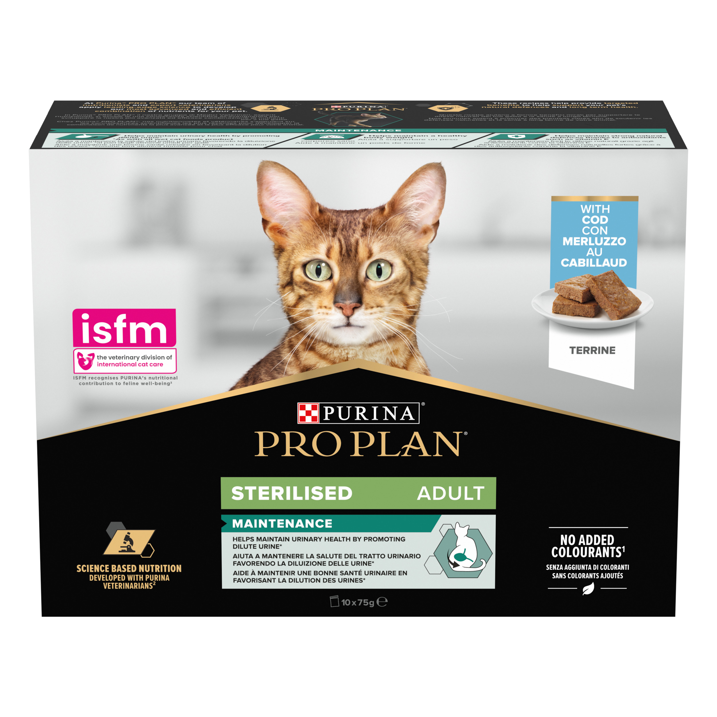 PURINA® PRO PLAN® Adult STERILISED MAINTENANCE MPK Terrine con merluzzo
