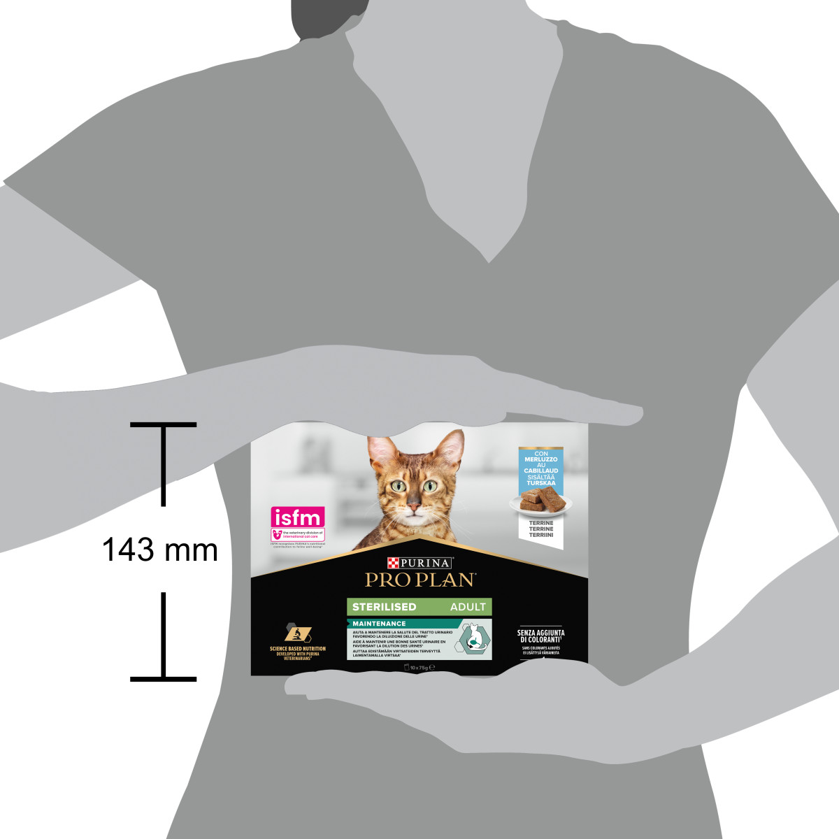 PURINA® PRO PLAN® Adult STERILISED MAINTENANCE MPK Terrine con merluzzo
