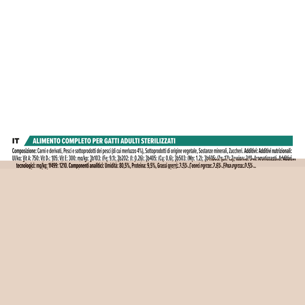 PURINA® PRO PLAN® Adult STERILISED MAINTENANCE MPK Terrine con merluzzo

