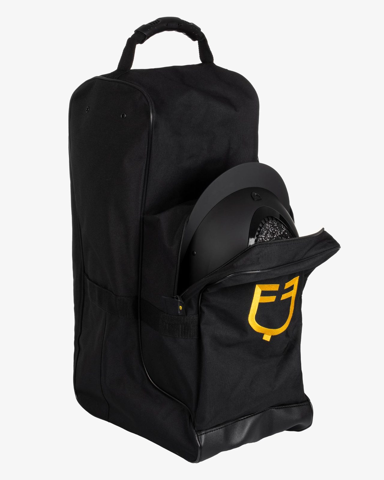 Boot and helmet bag with embroidered logo