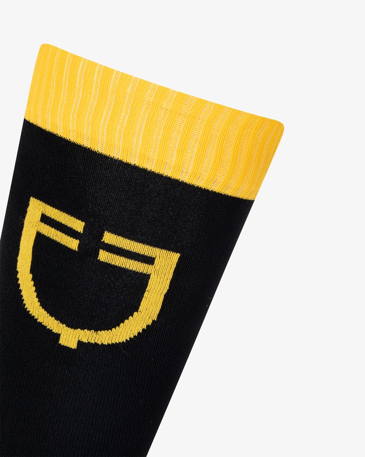 Stretch technical sock with contrasting logo